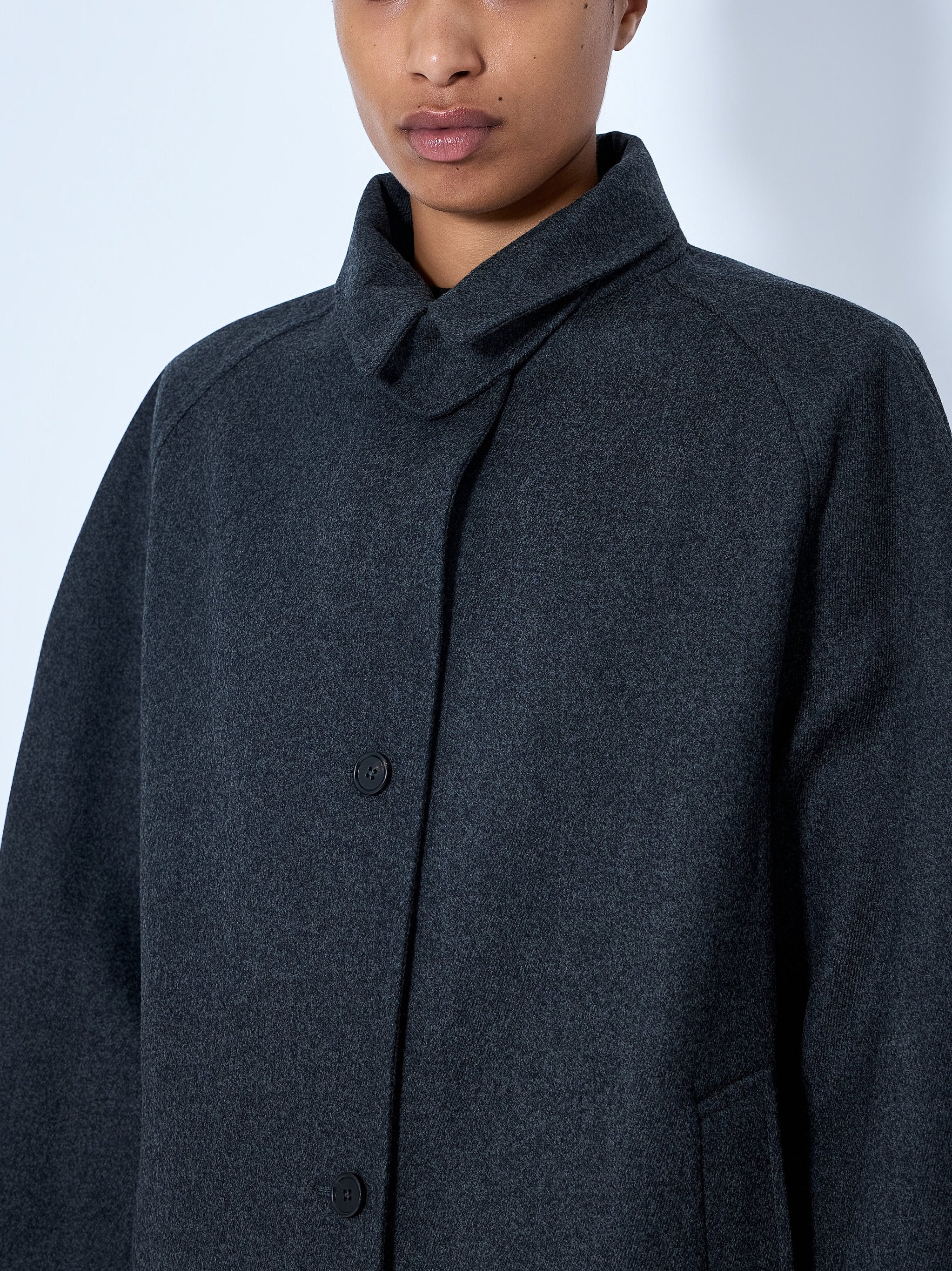 Single-Breasted Wool Coat