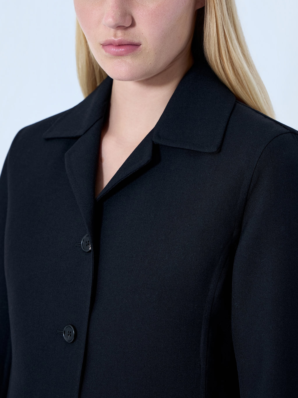 Single-Breasted Wool Coat