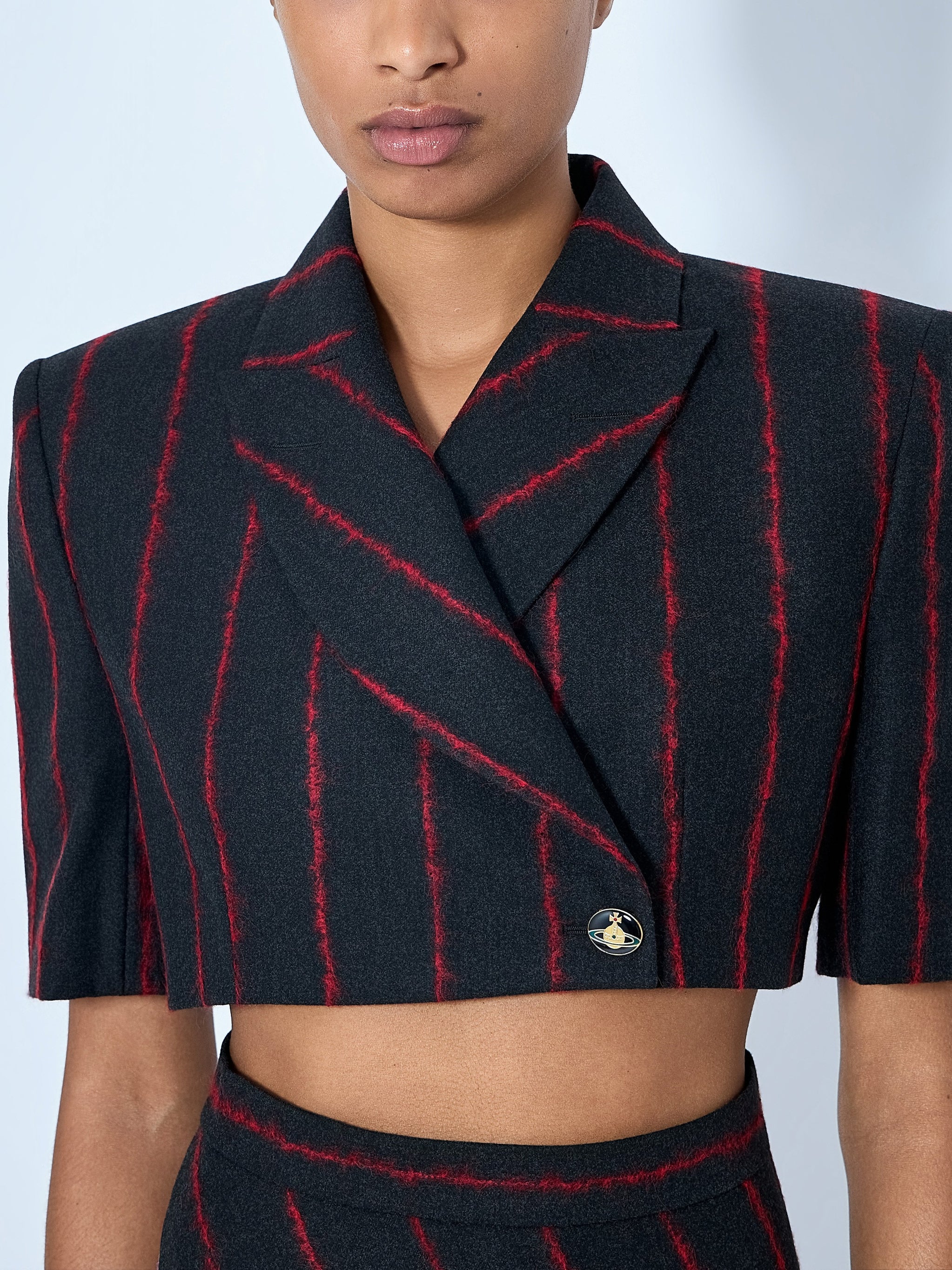 Cut Off One Button Blazer
