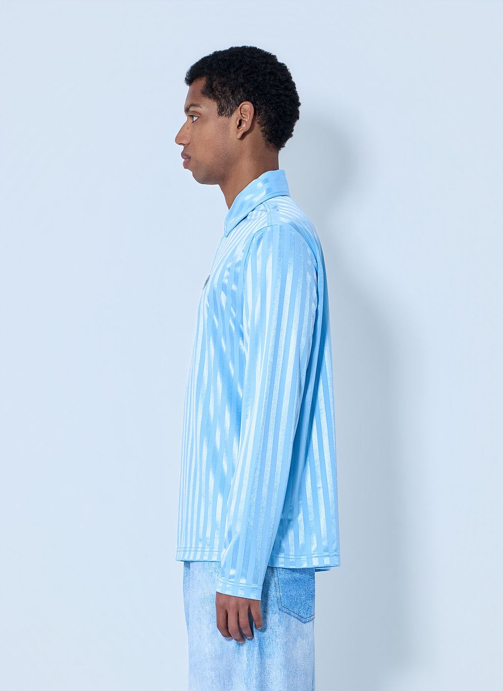 Striped Long Sleeve Polo Shirt