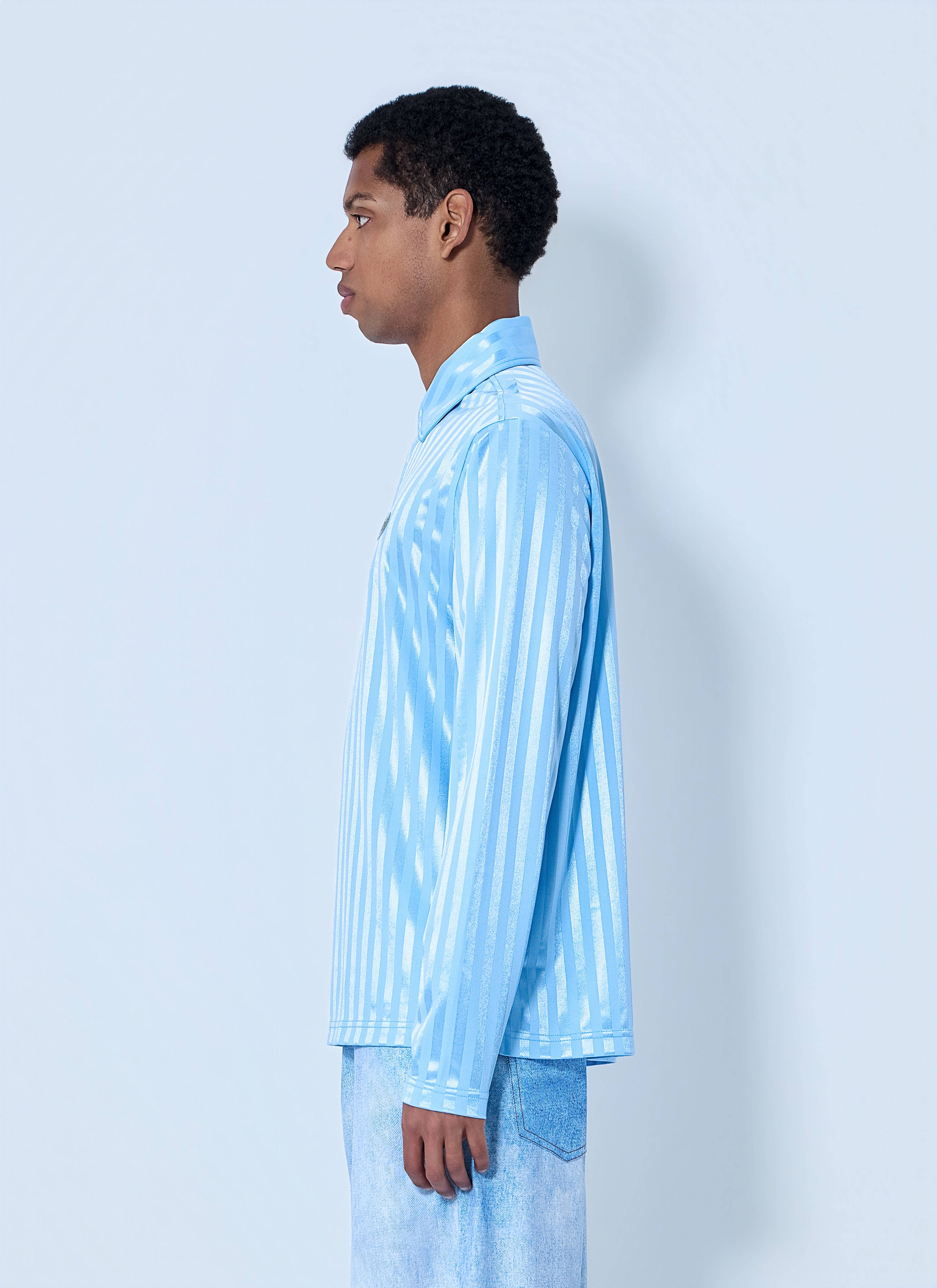Striped Long Sleeve Polo Shirt