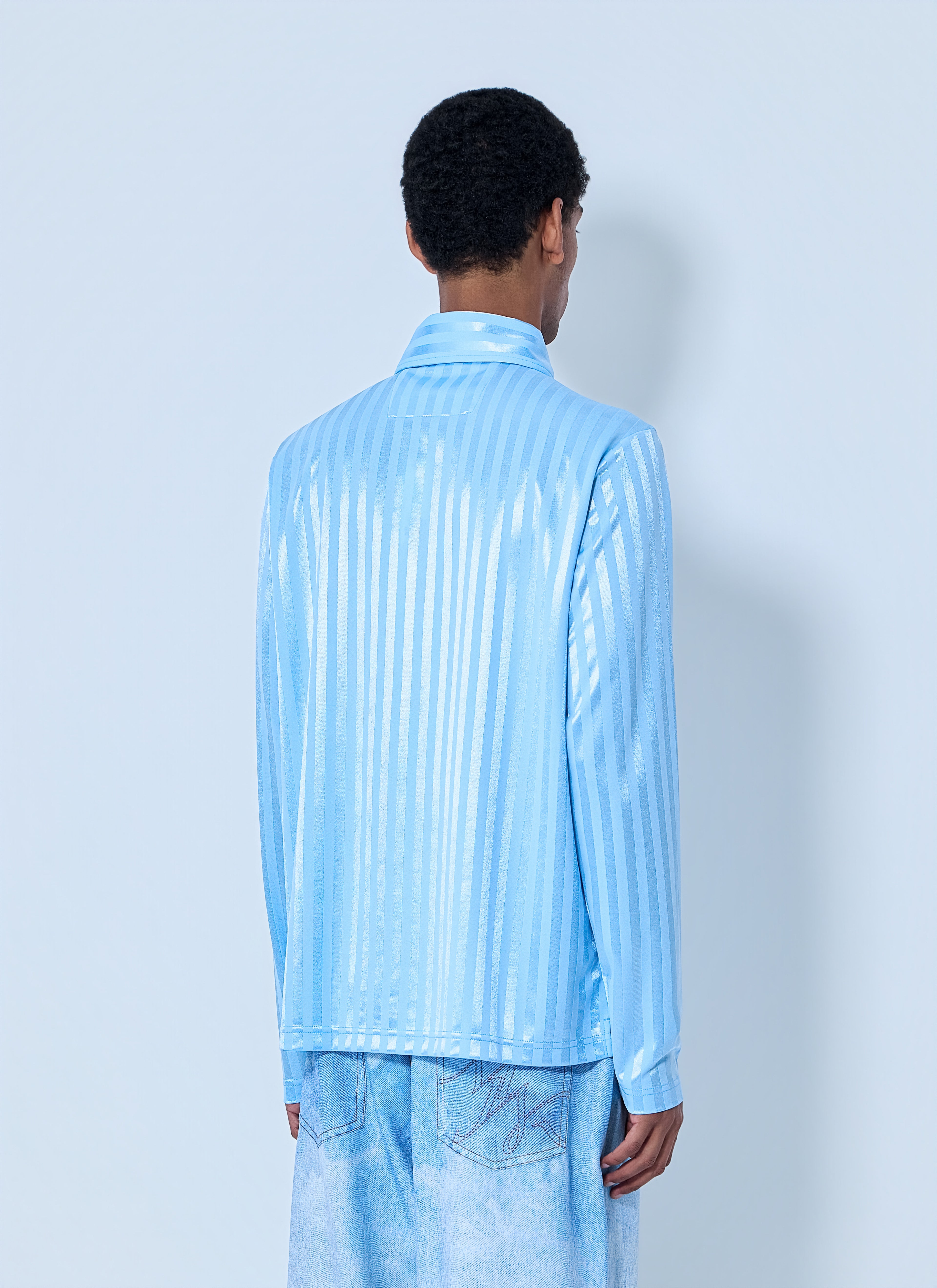 Striped Long Sleeve Polo Shirt