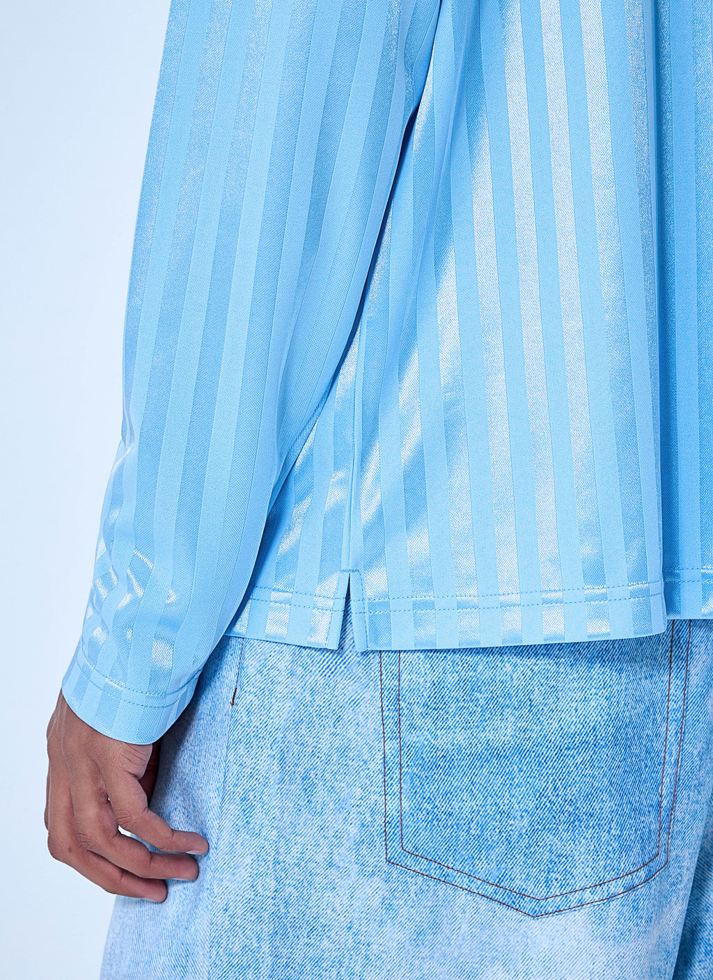Striped Long Sleeve Polo Shirt