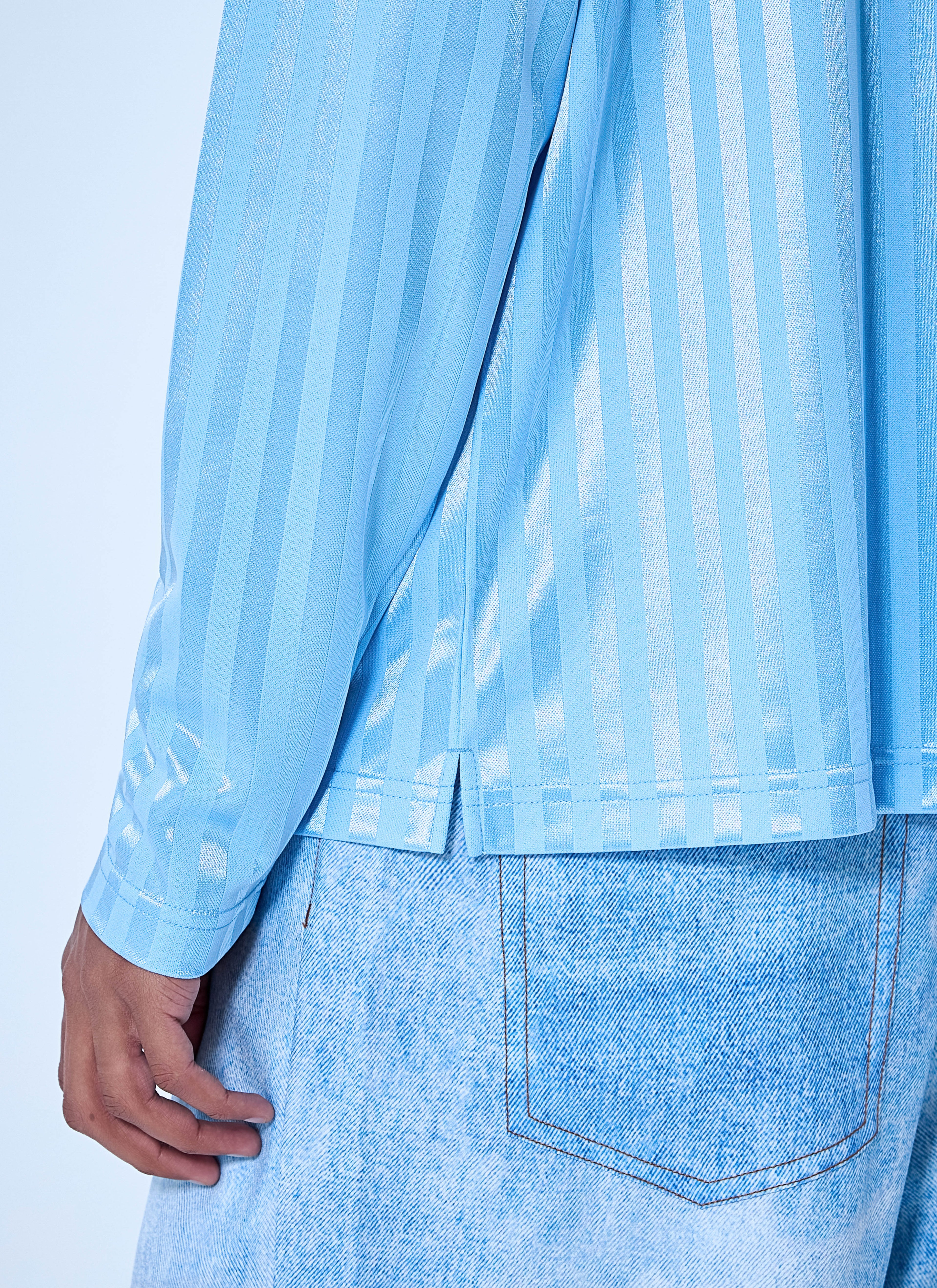 Striped Long Sleeve Polo Shirt