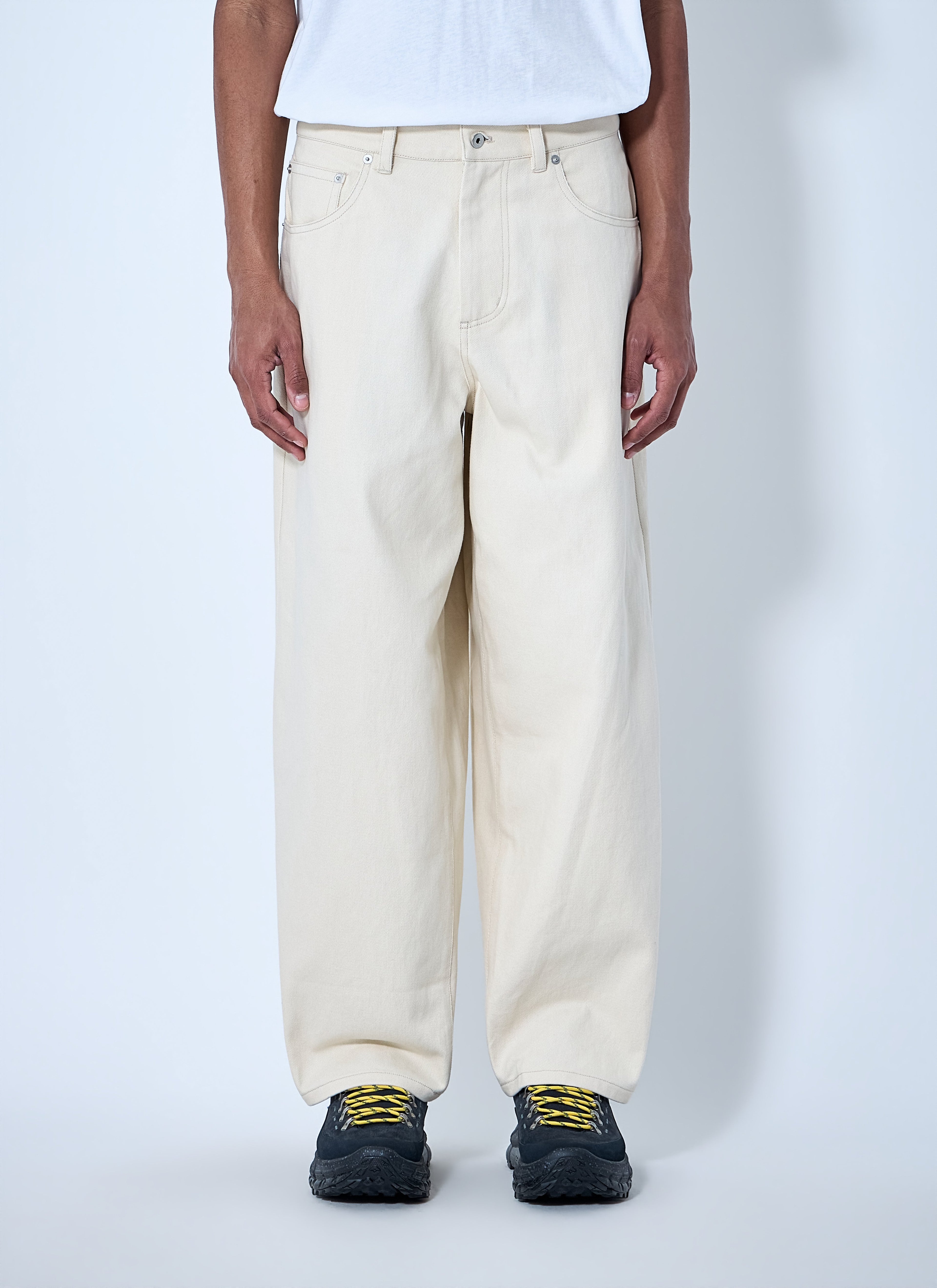 Wide-Leg Denim Trousers