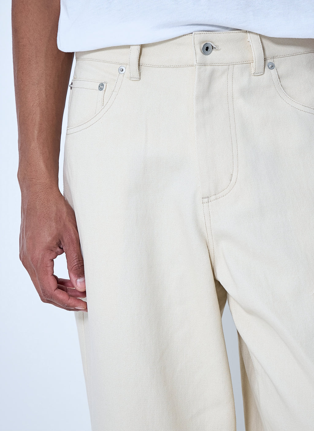 Wide-Leg Denim Trousers