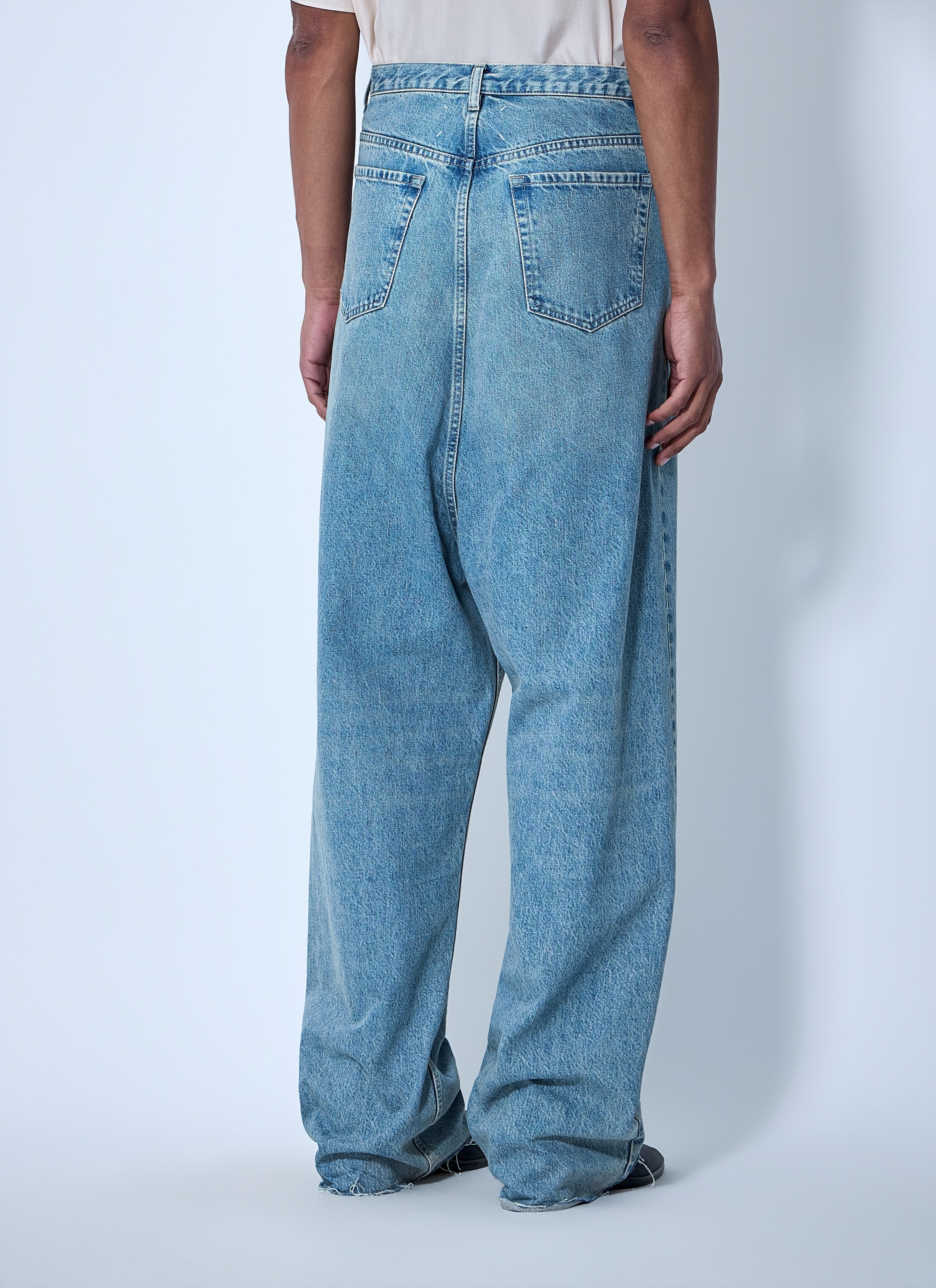 Wide-Leg Denim Trousers