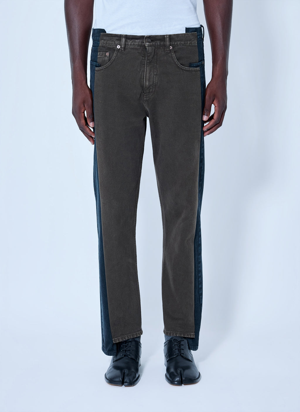 Spliced Denim Trousers