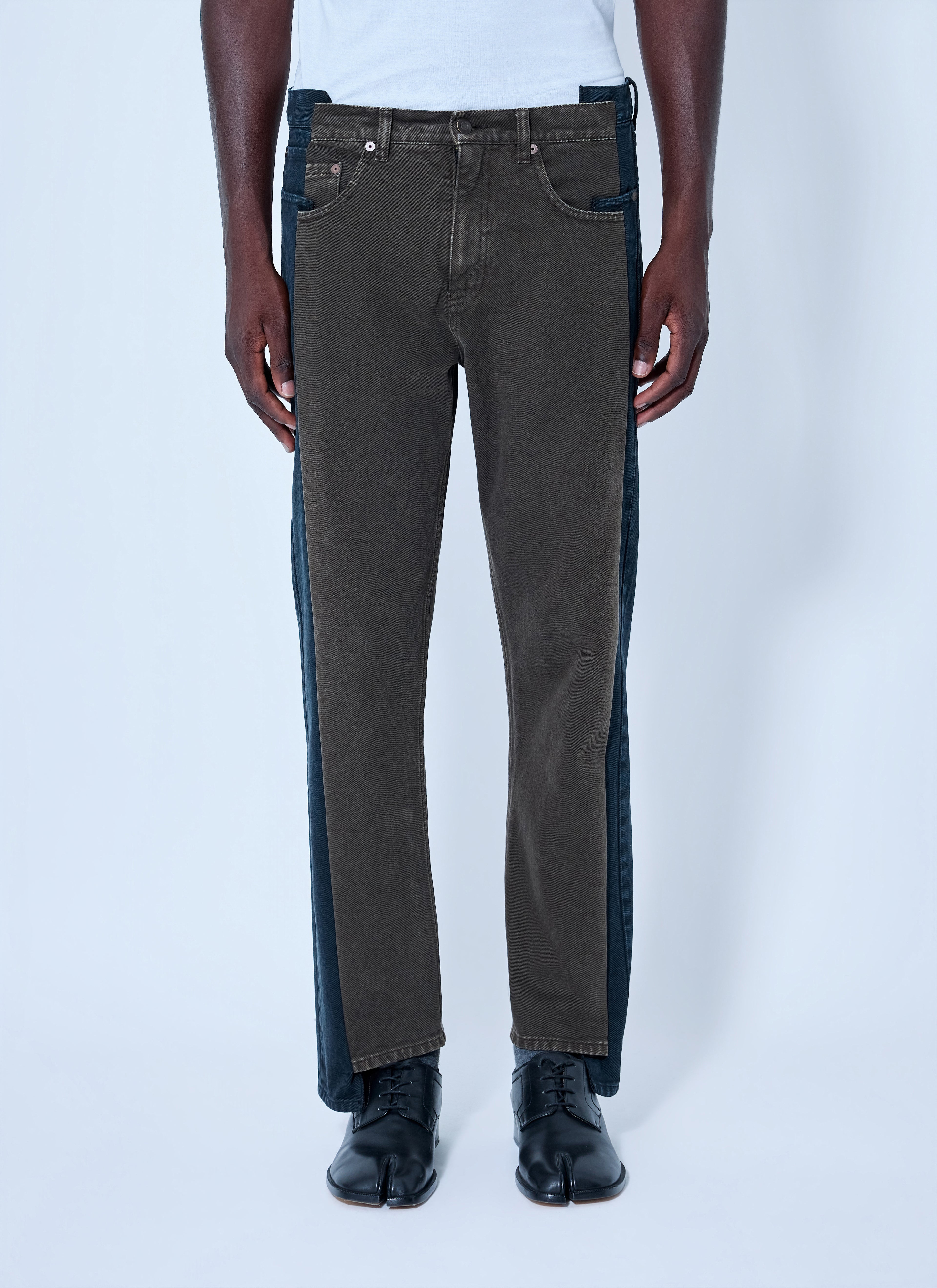 Spliced Denim Trousers