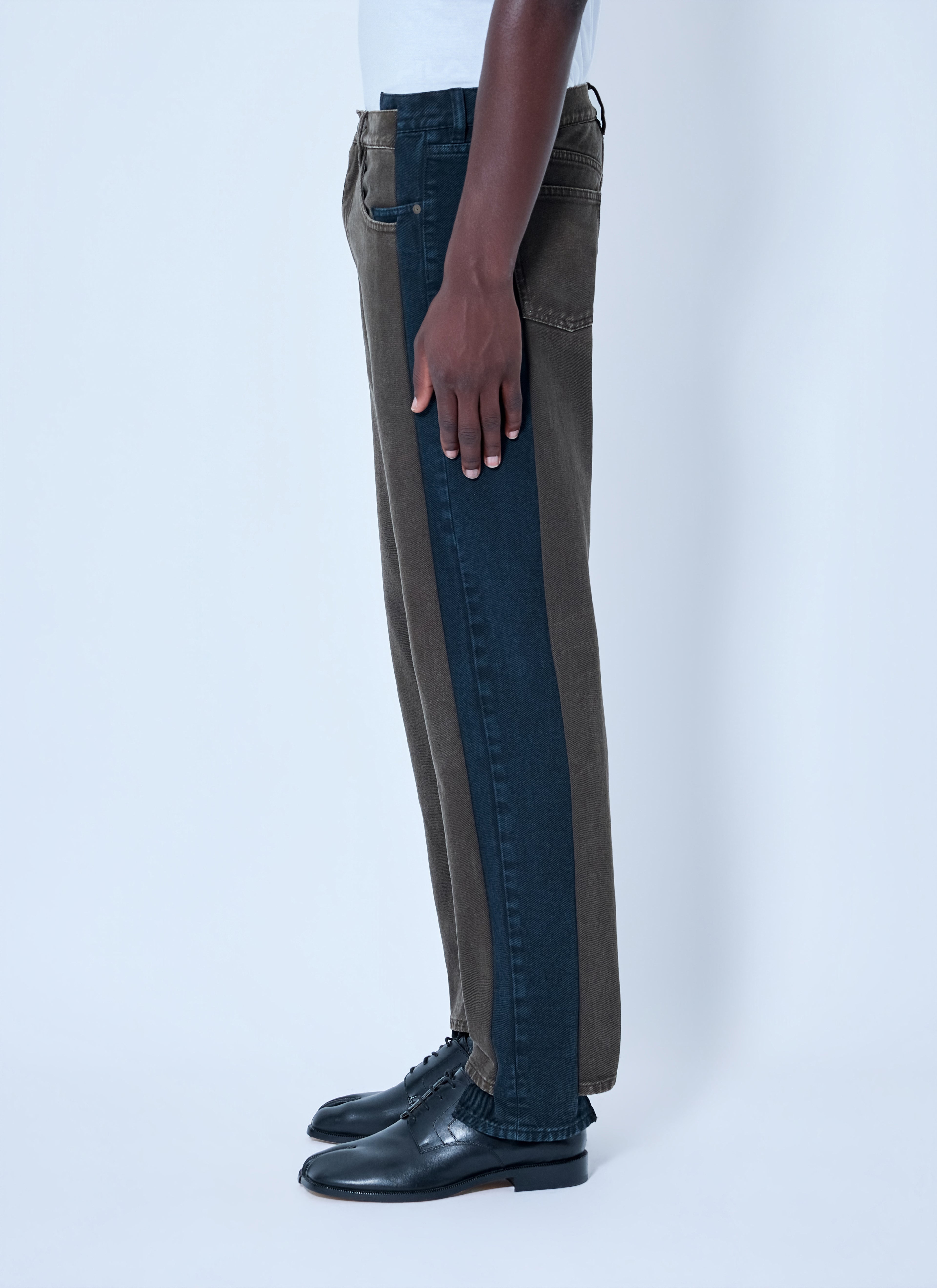 Spliced Denim Trousers