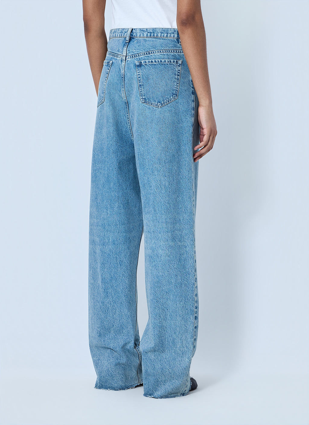 Wide-Leg Denim Trousers