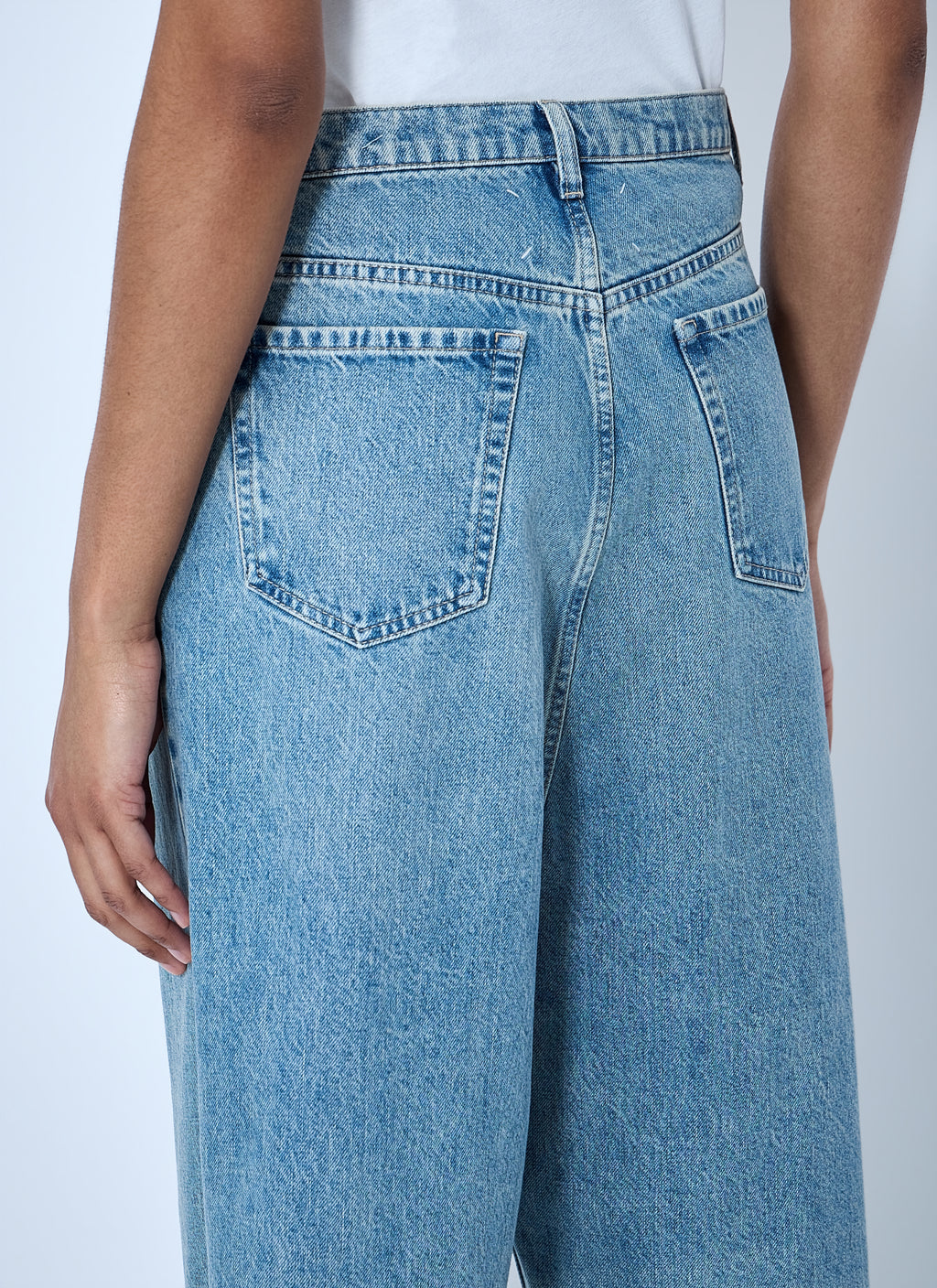 Wide-Leg Denim Trousers