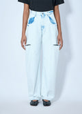 Cutout Denim Trousers