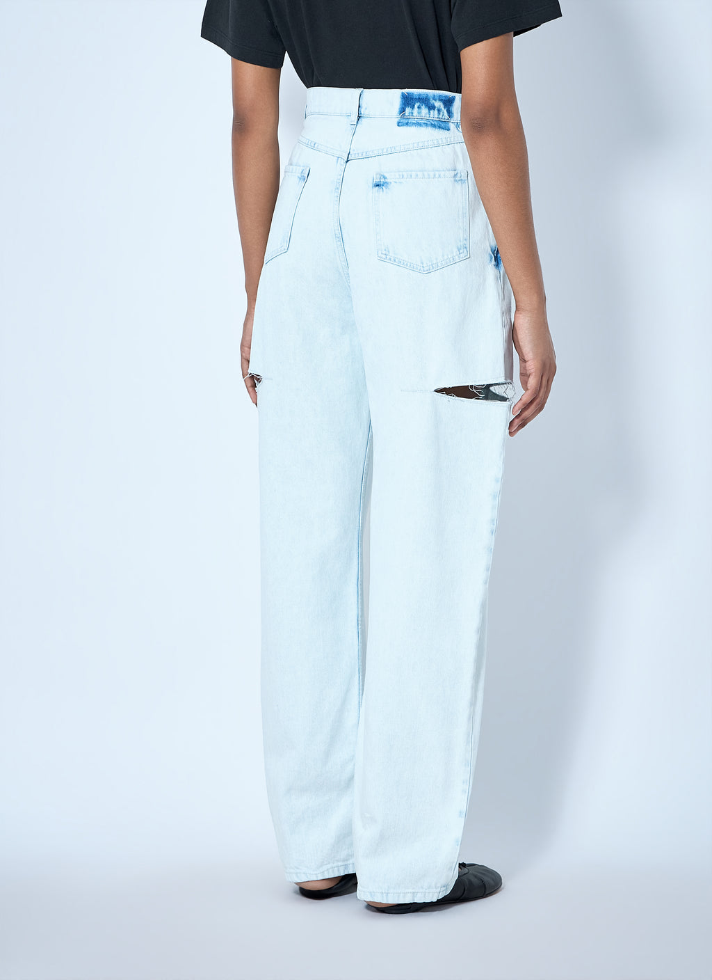 Cutout Denim Trousers
