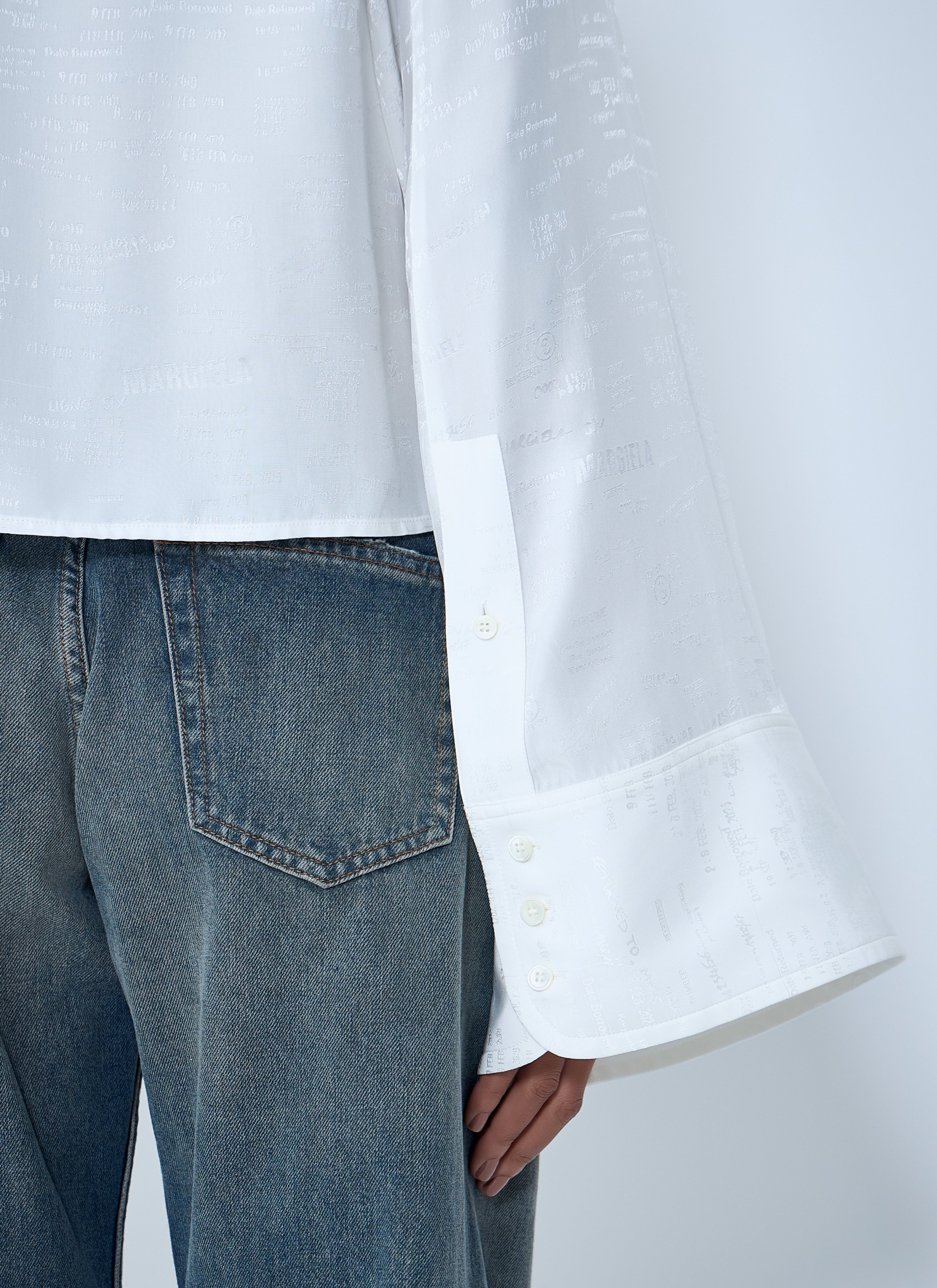 Button-Down Shirt With Long Flared Sleeves