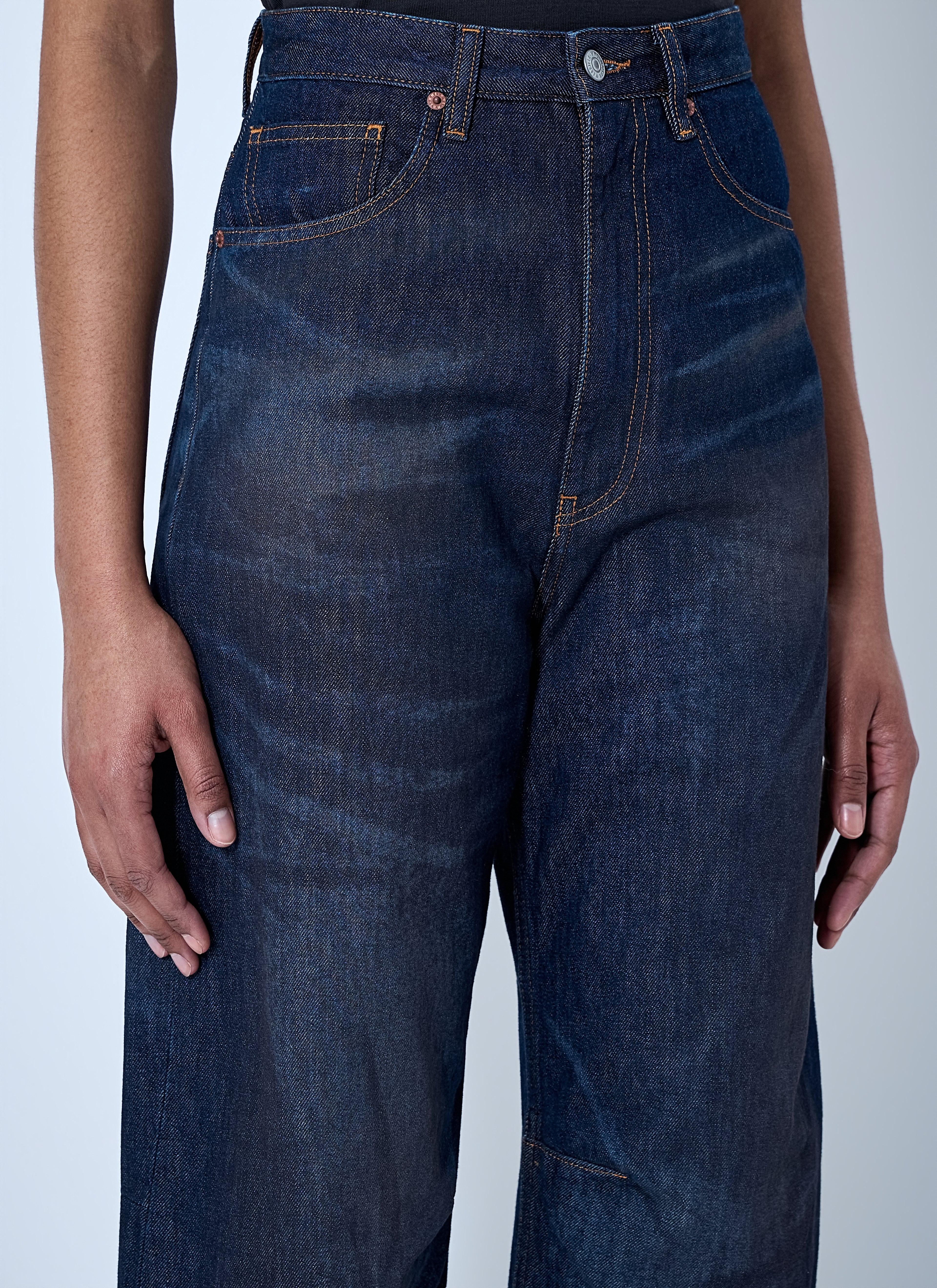Wide-Leg Denim Trousers