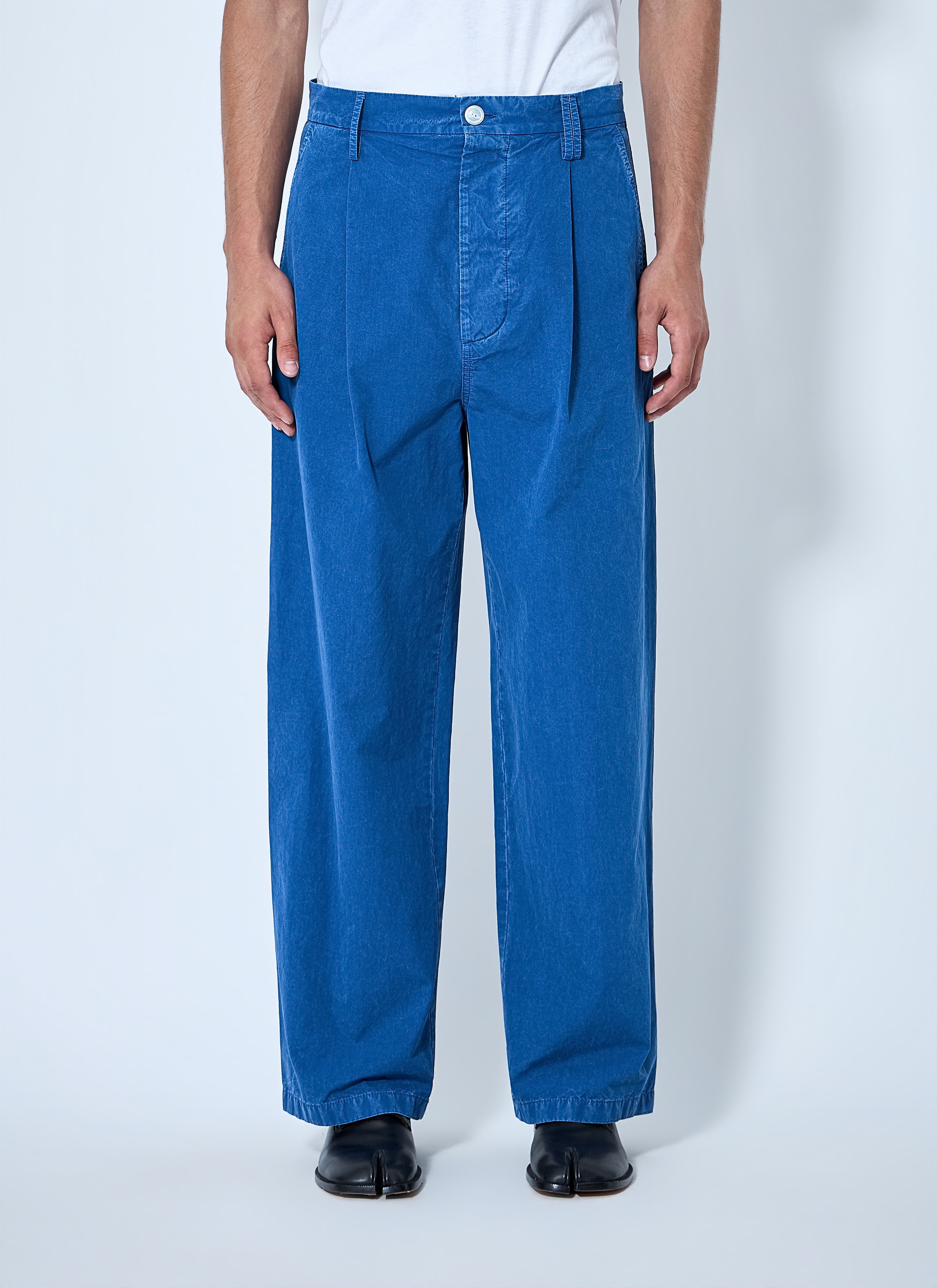 Pleated Wide-Leg Trousers