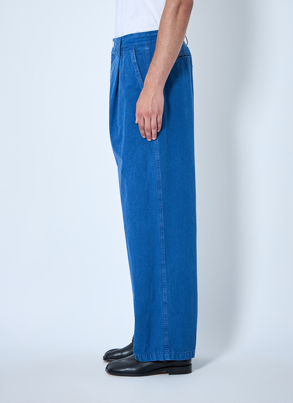 Pleated Wide-Leg Trousers