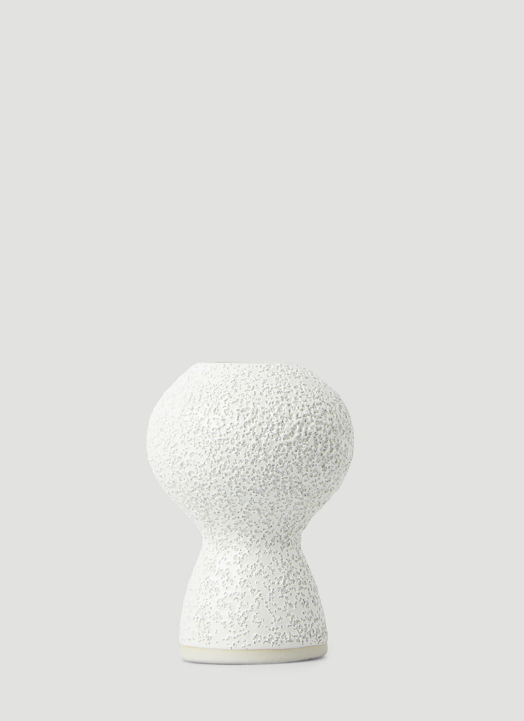 Set of Two Lava & Bone Candlestick Holders