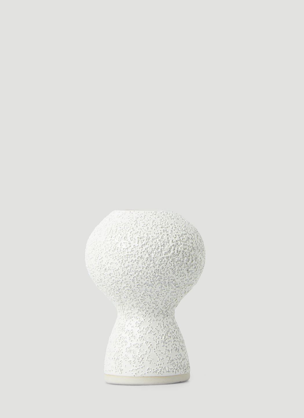 Set of Two Lava & Bone Candlestick Holders