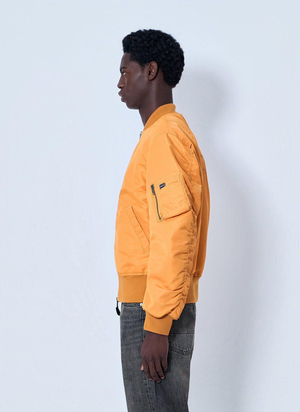Bomber Jacket with Ribbed Trims