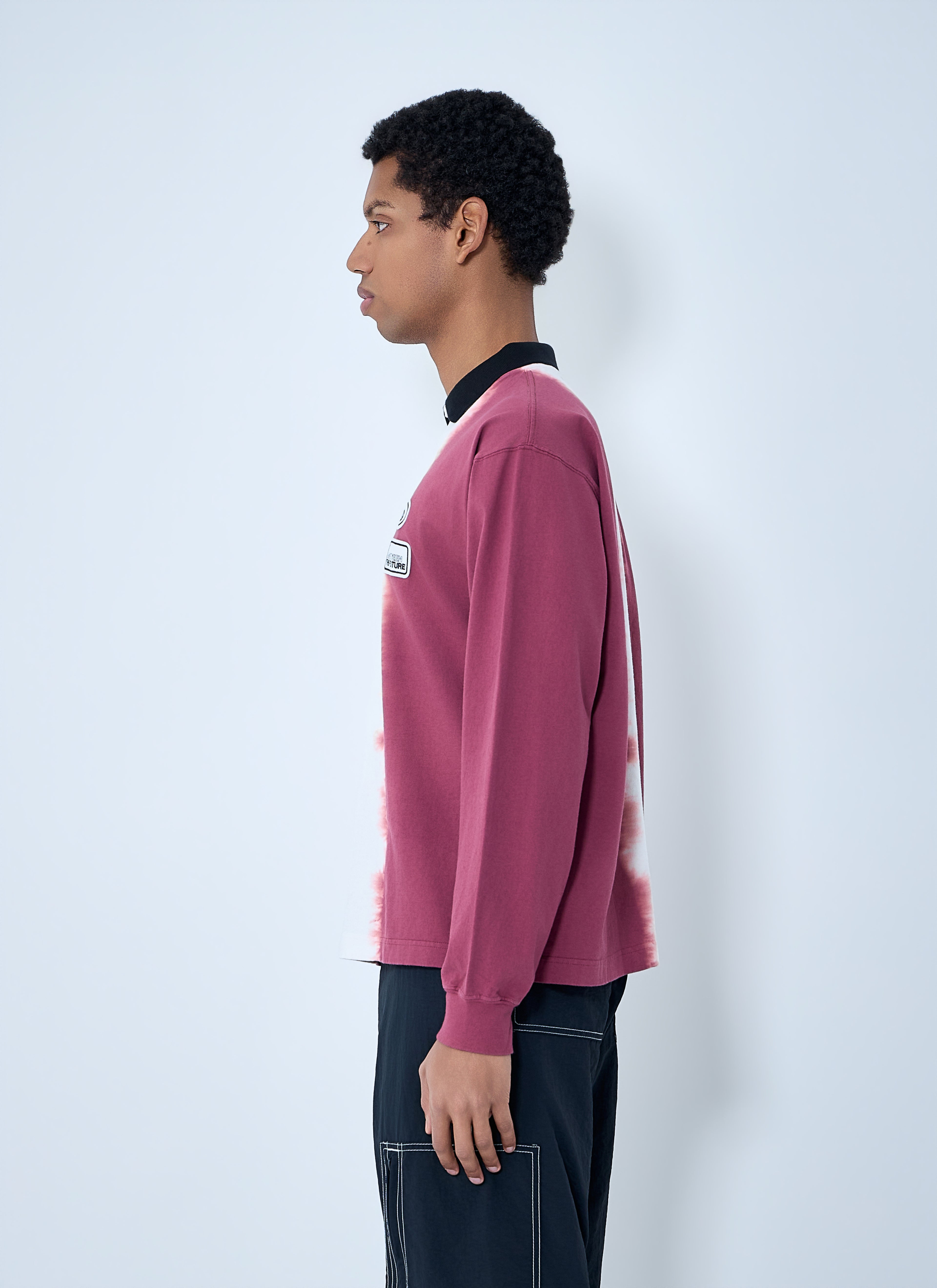 Contrast Collar Long Sleeve Shirt