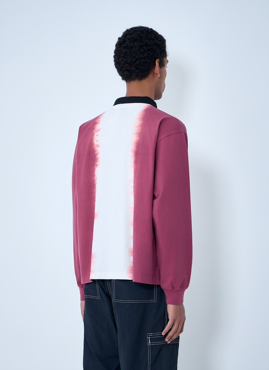 Contrast Collar Long Sleeve Shirt