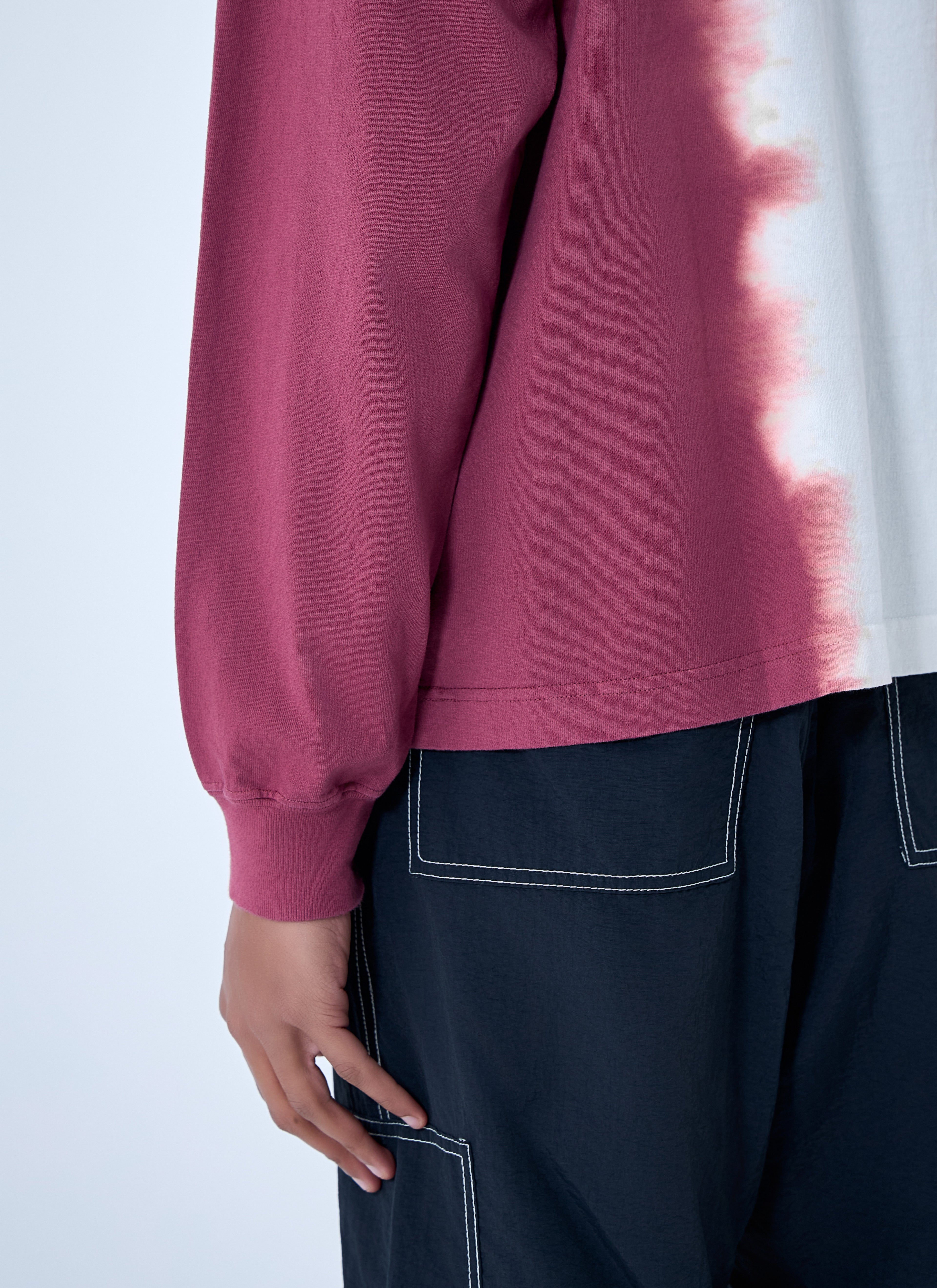 Contrast Collar Long Sleeve Shirt