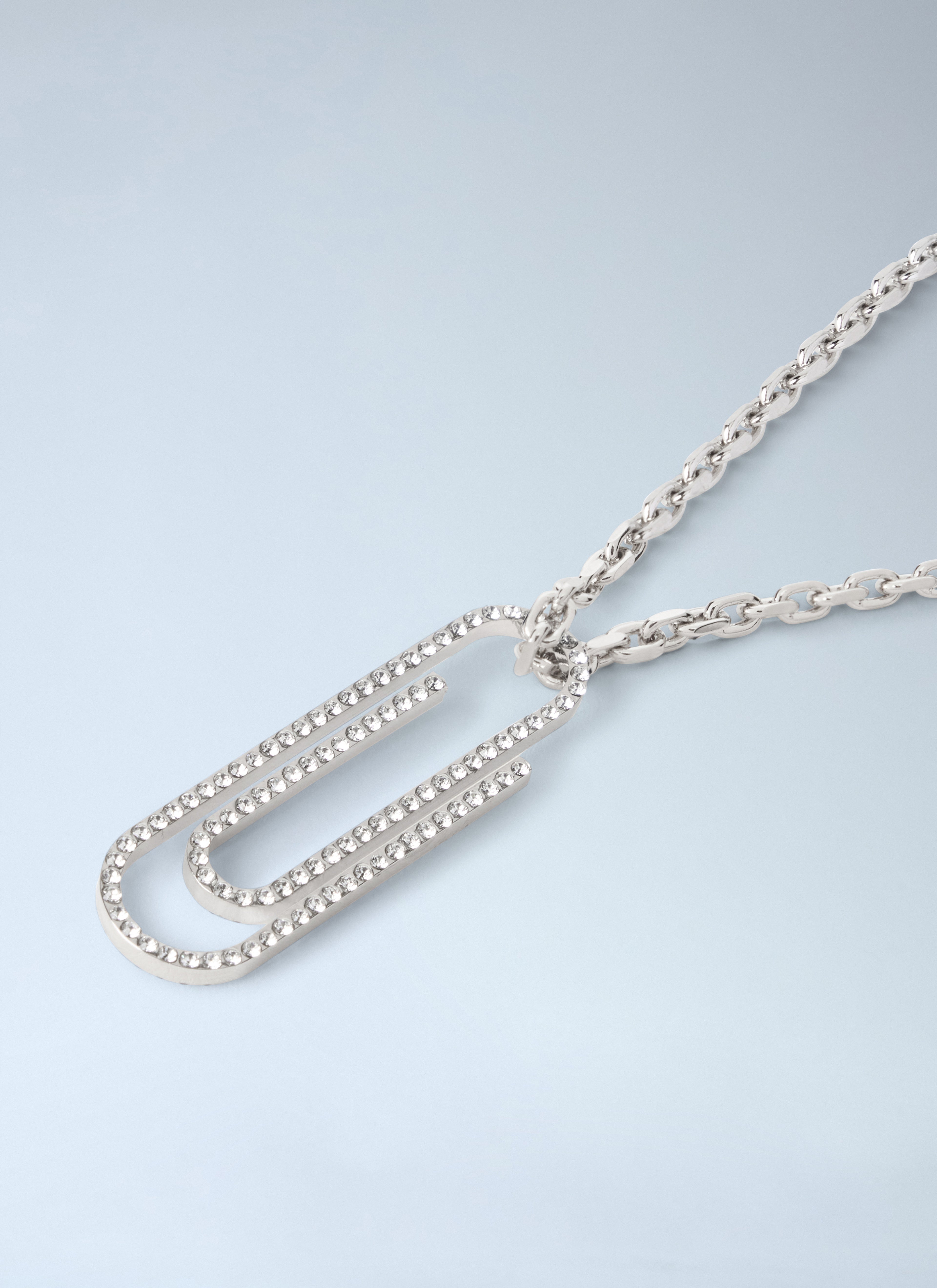 Paperclip Strass Necklace