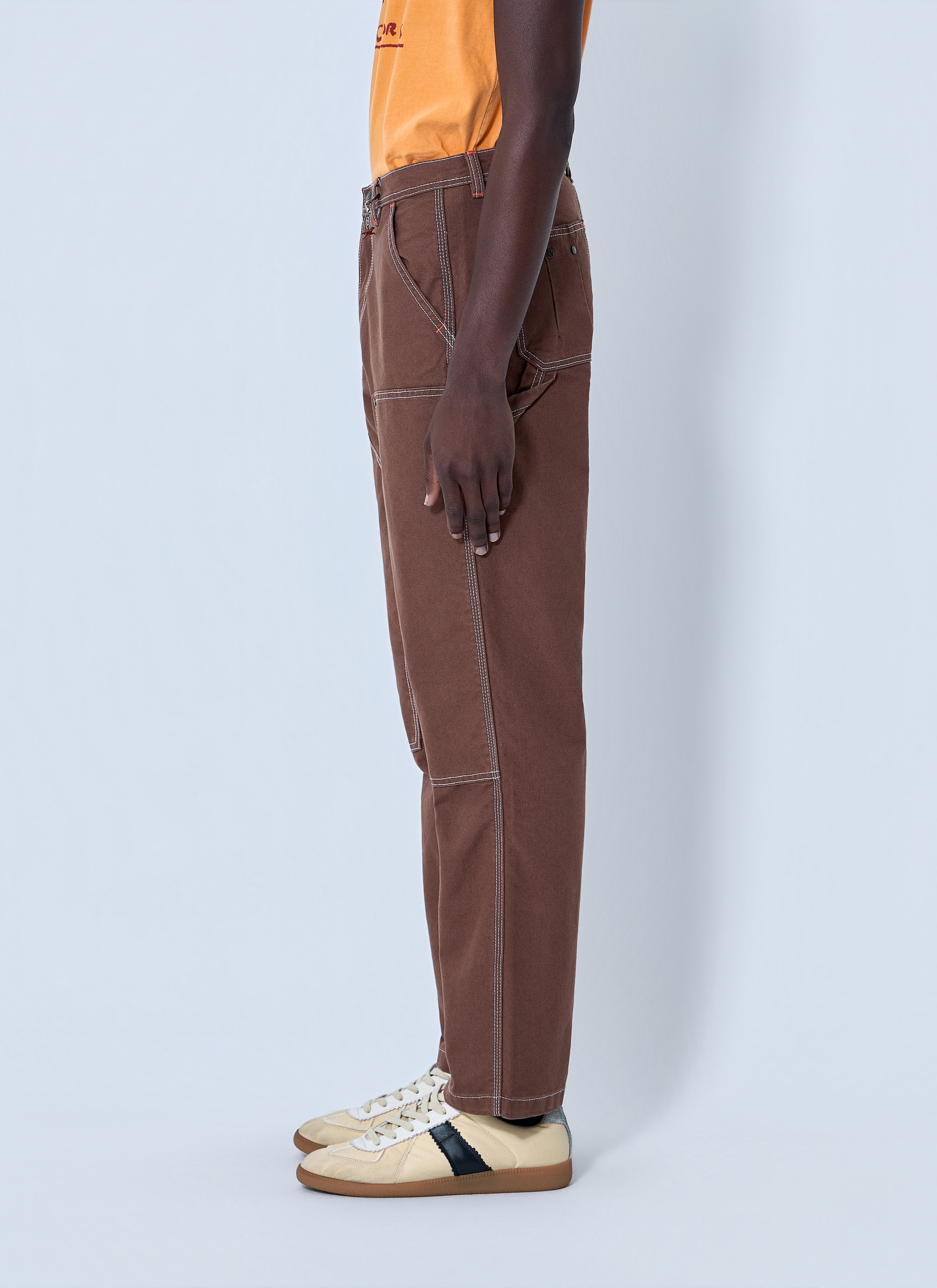 Contrast Stitch Cargo Trousers