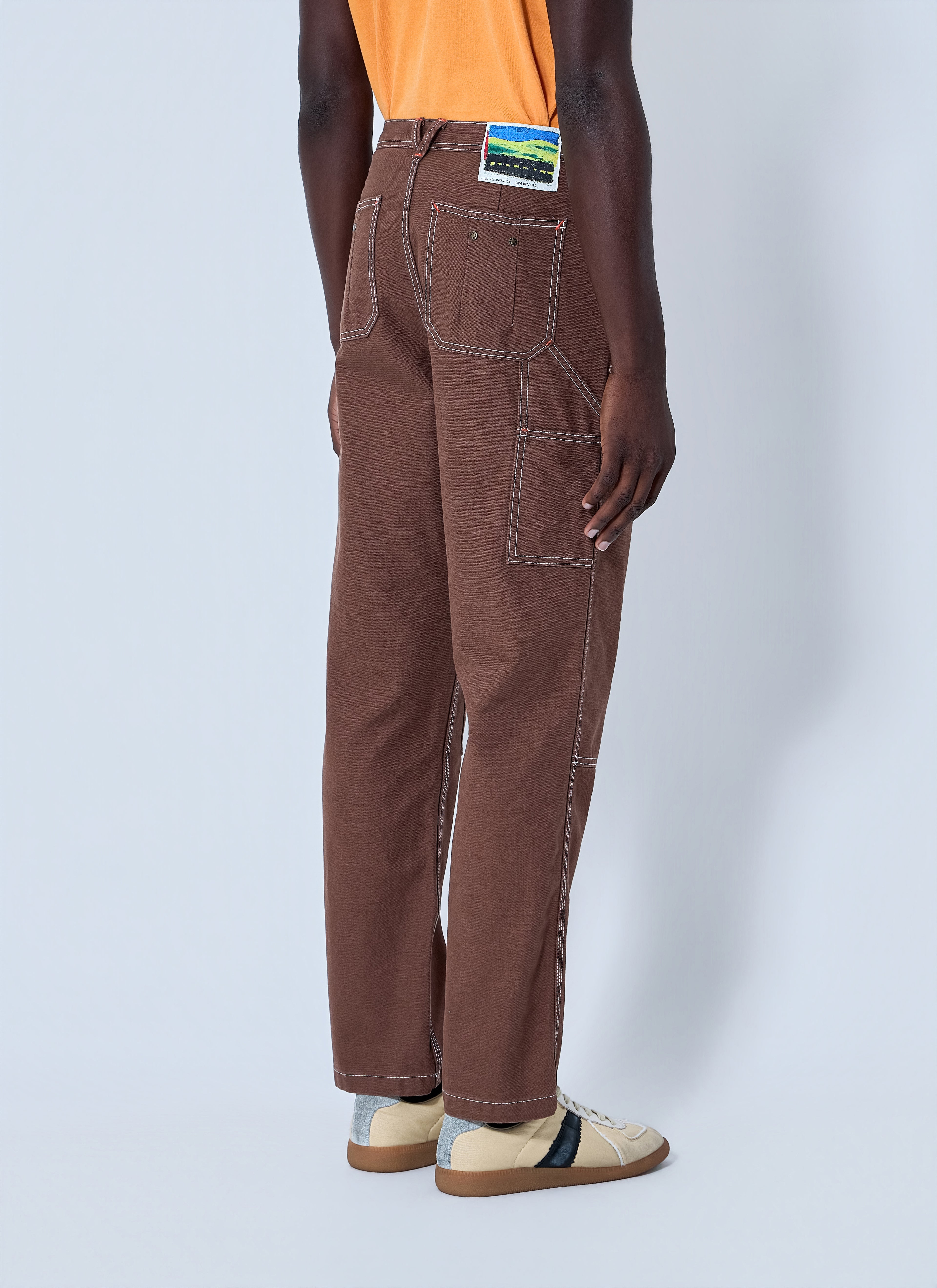 Contrast Stitch Cargo Trousers