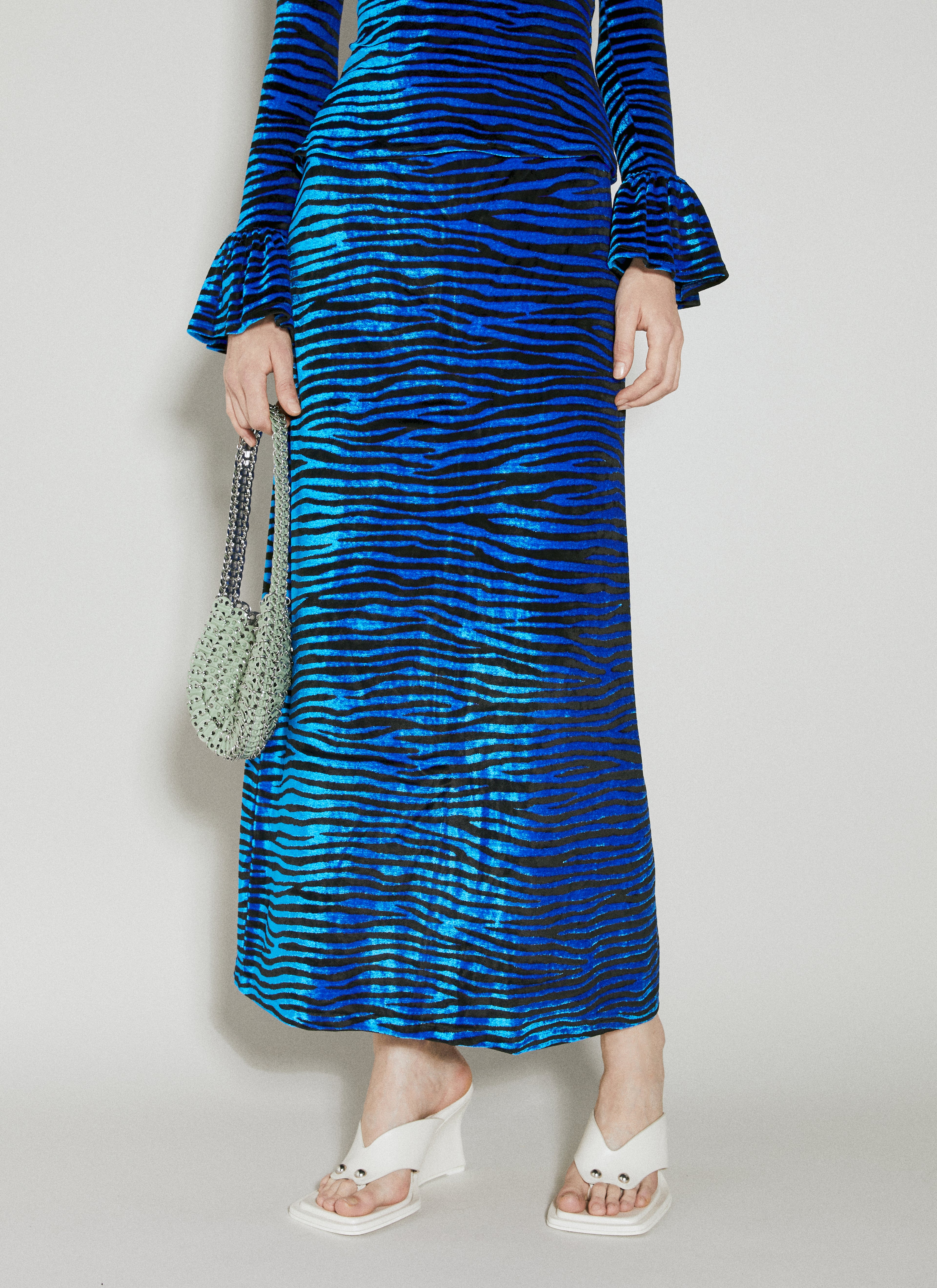 Velvet Zebra Print Skirt