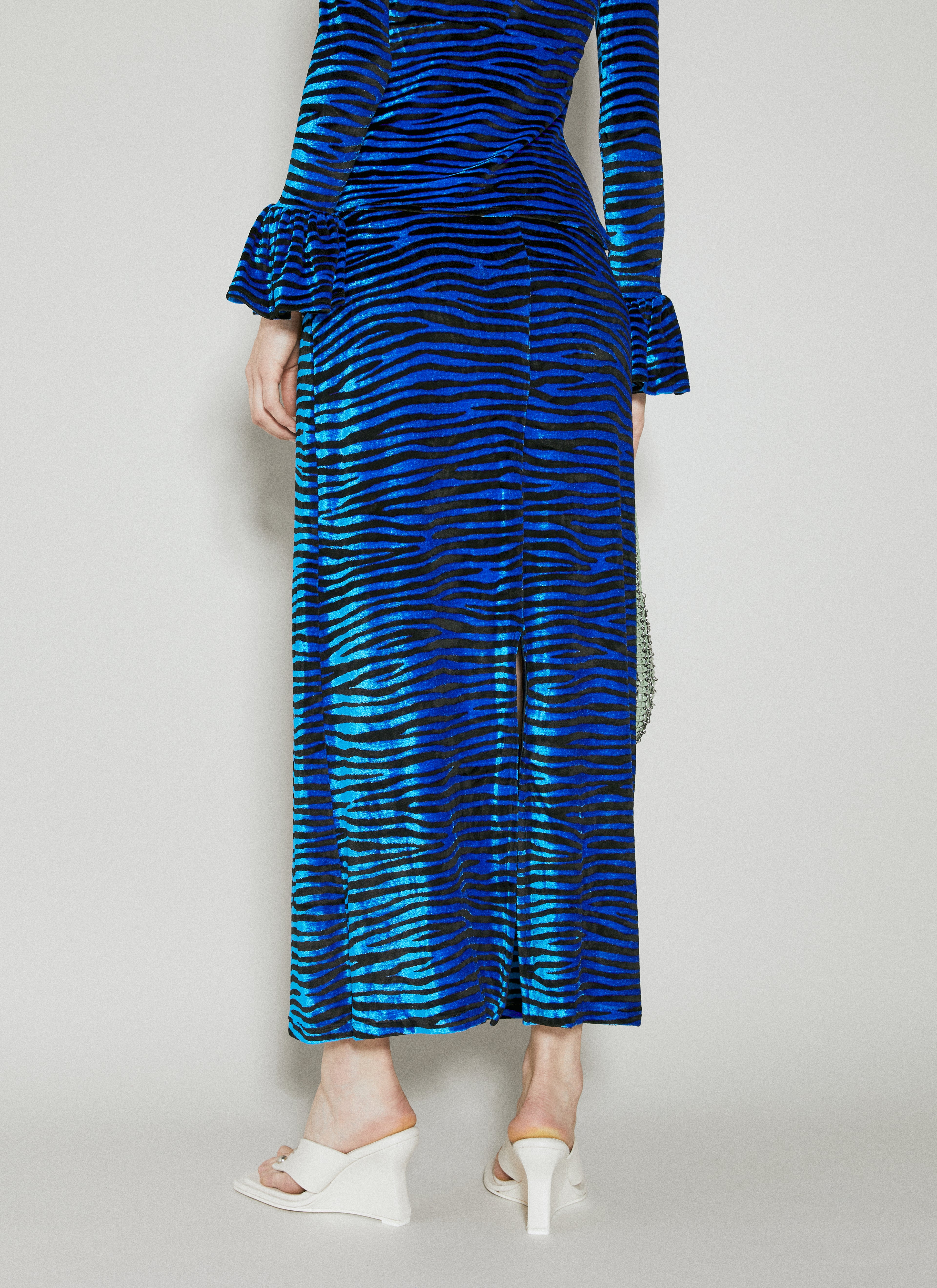 Velvet Zebra Print Skirt