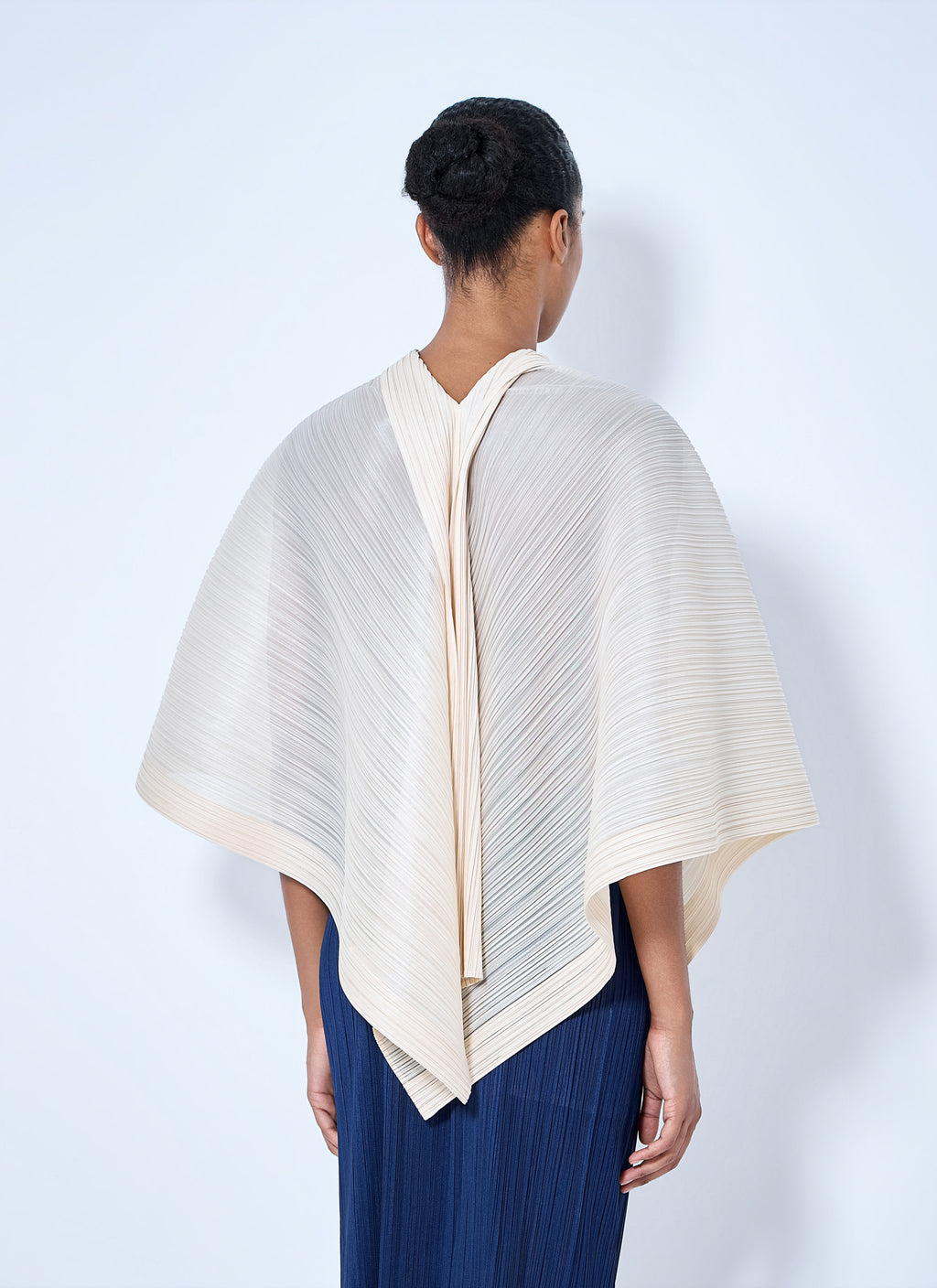 Pleated Cape Blouse