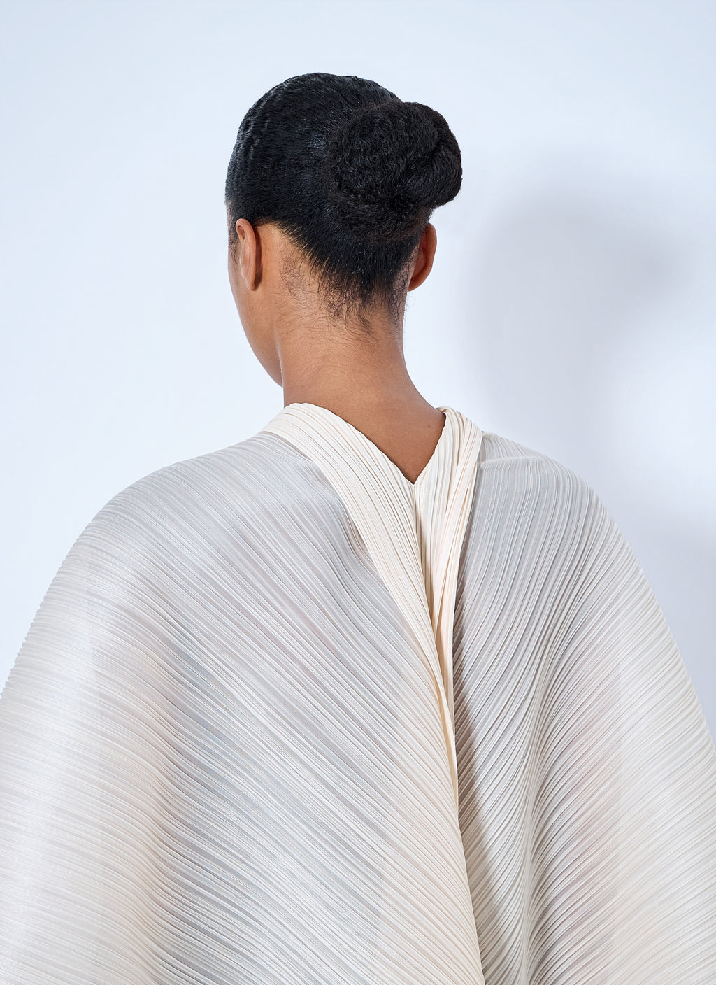 Pleated Cape Blouse