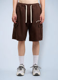 Curved Logo Loose Cargo Shorts