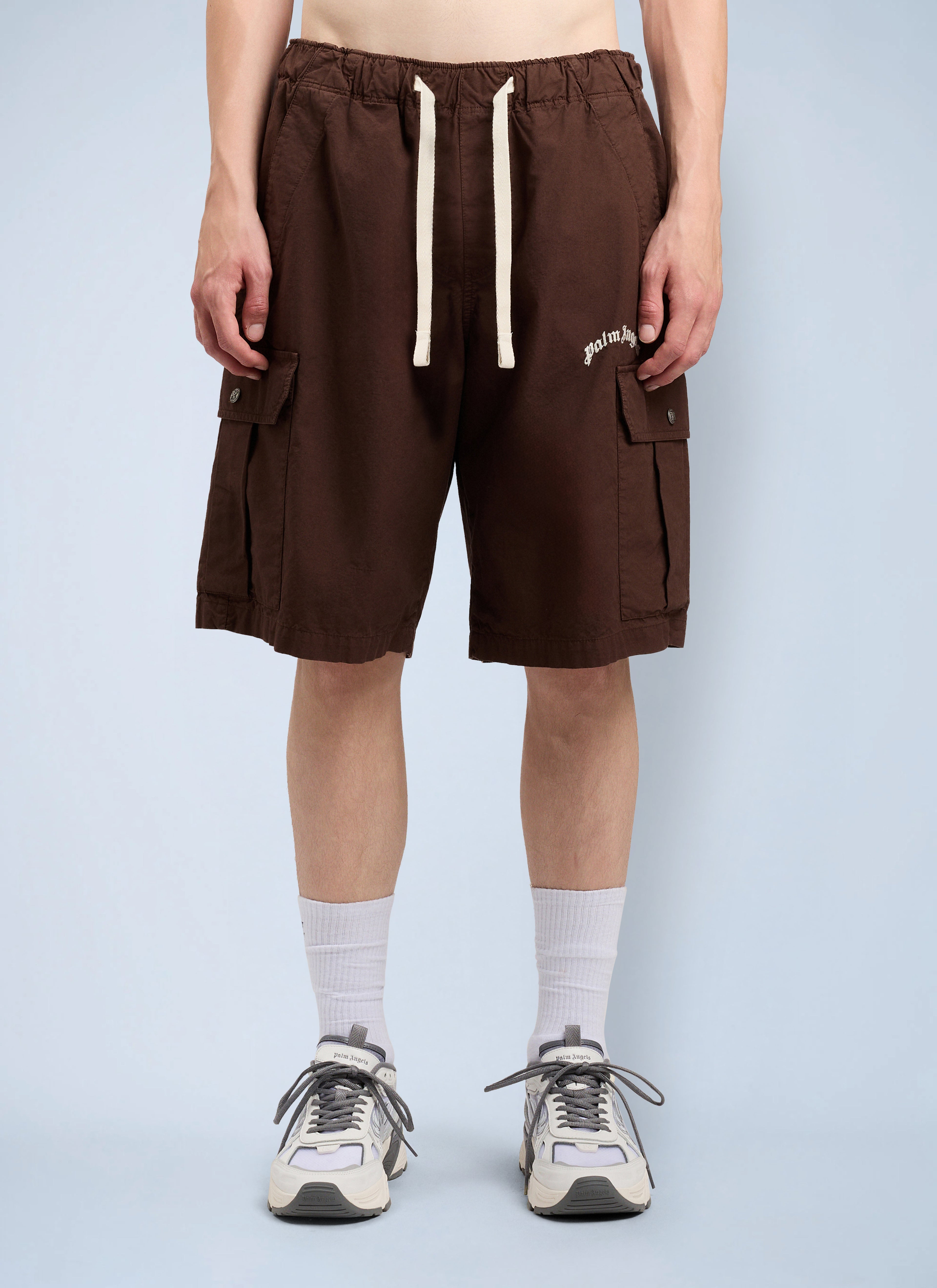Curved Logo Loose Cargo Shorts