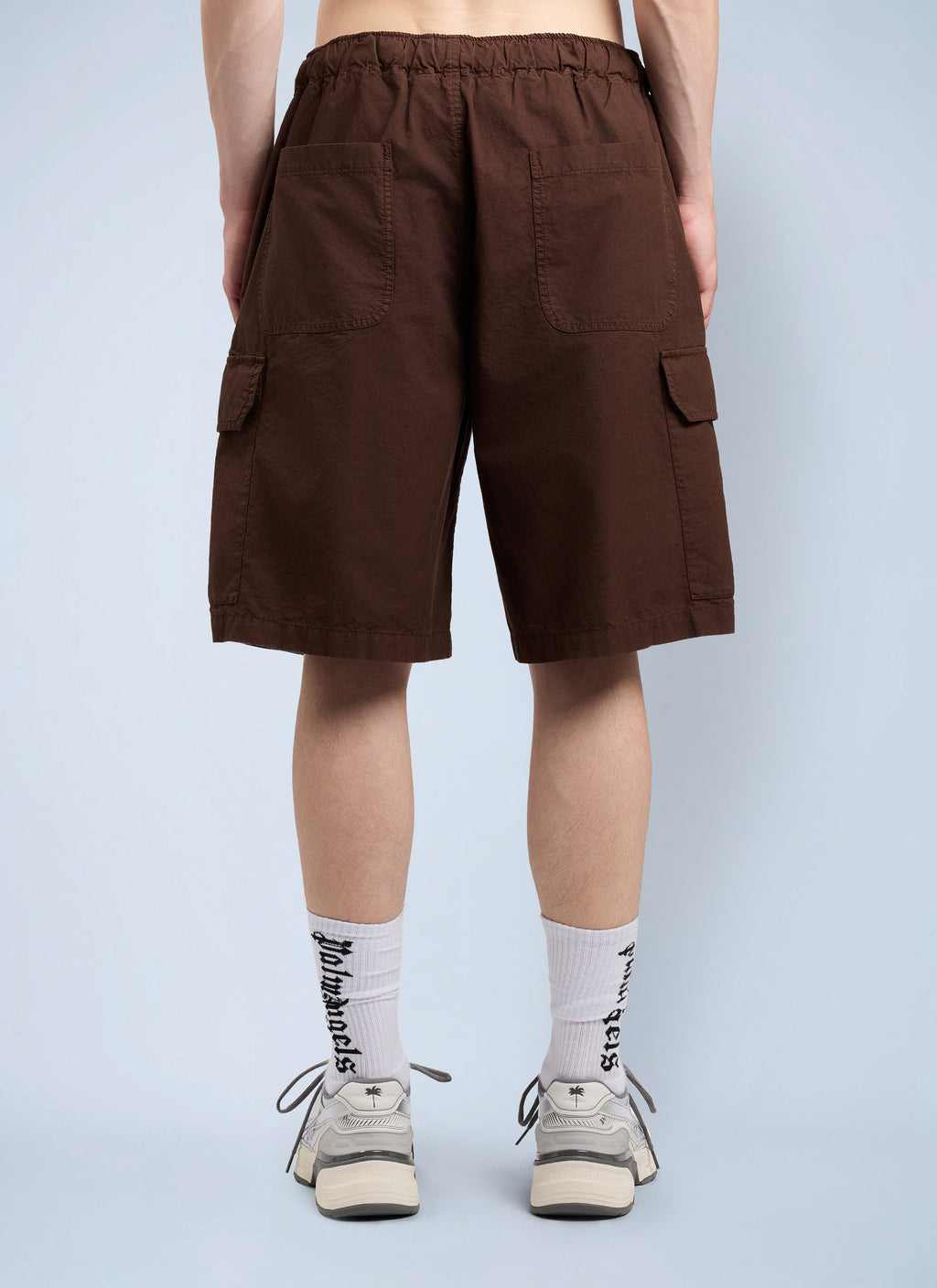 Curved Logo Loose Cargo Shorts