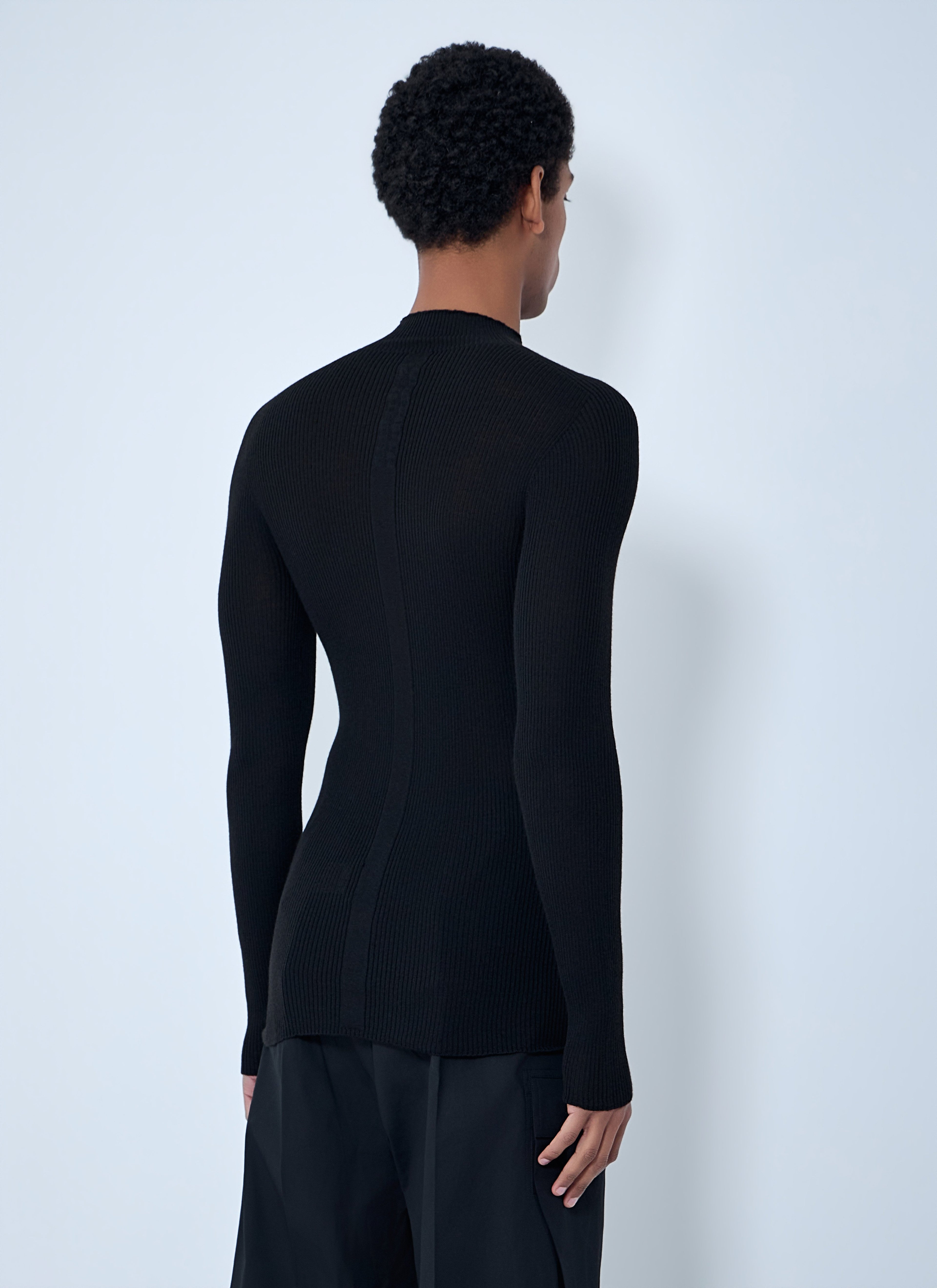 Ribbed Knit Long Sleeve Top