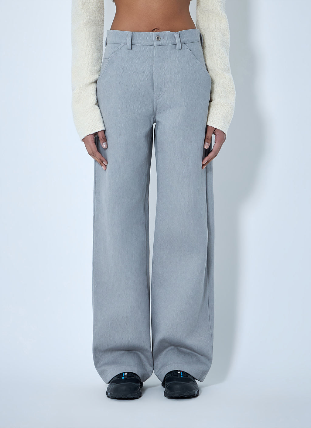 Wide-Leg Tailored Trousers