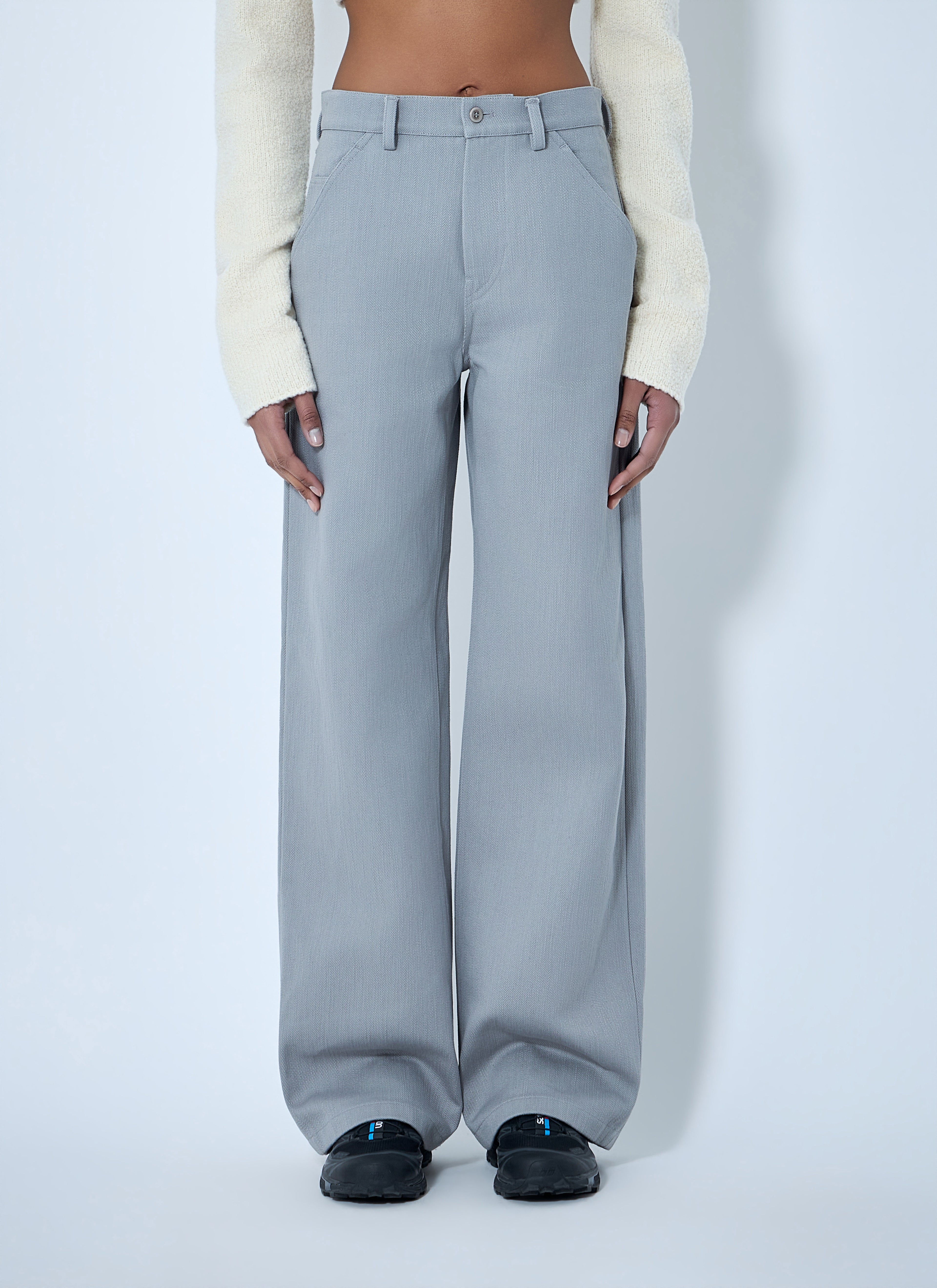 Wide-Leg Tailored Trousers
