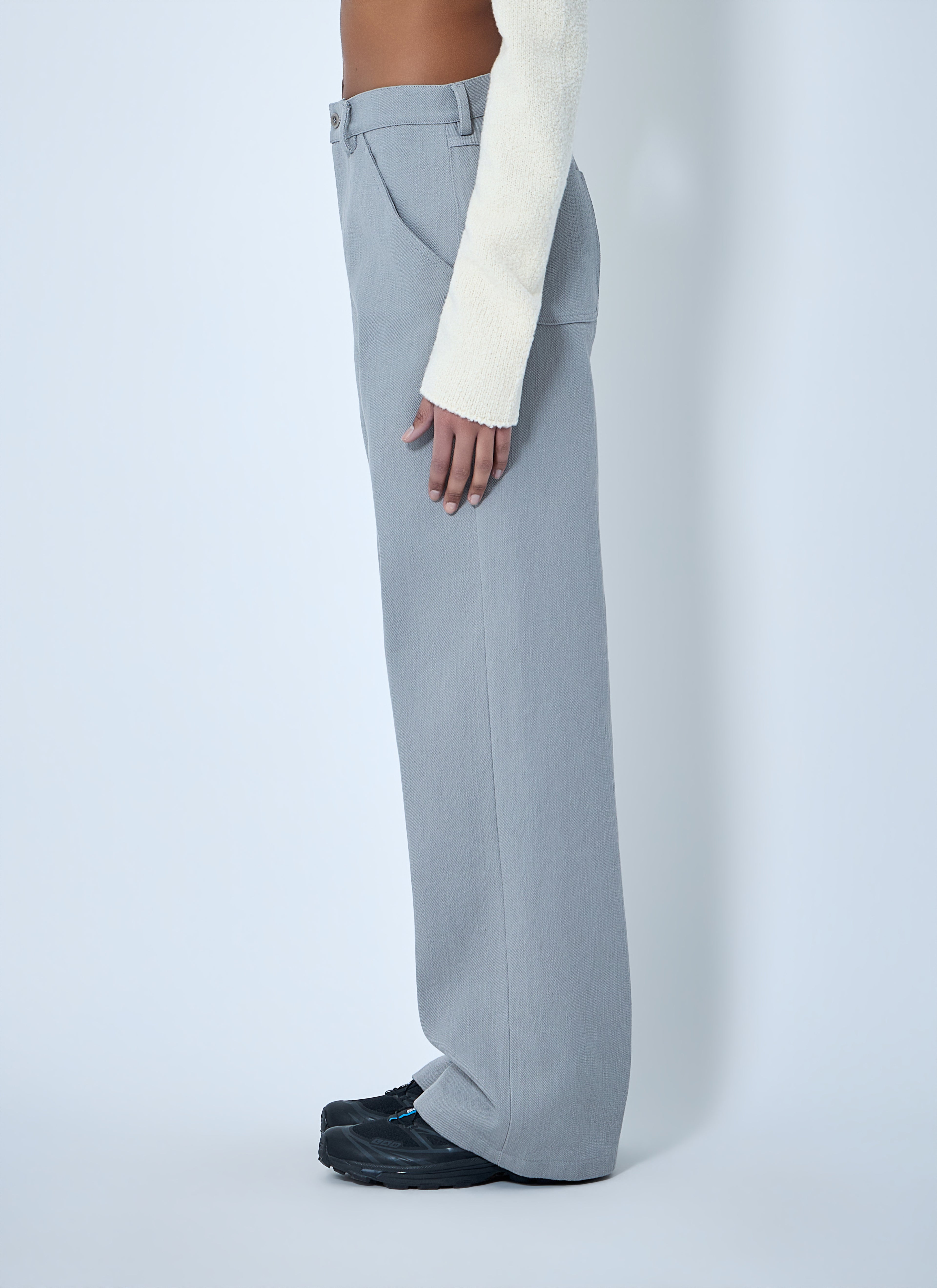 Wide-Leg Tailored Trousers
