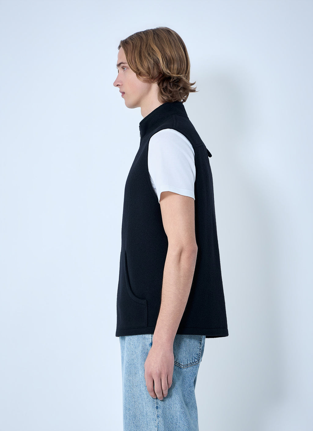 High-Neck Zip Vest