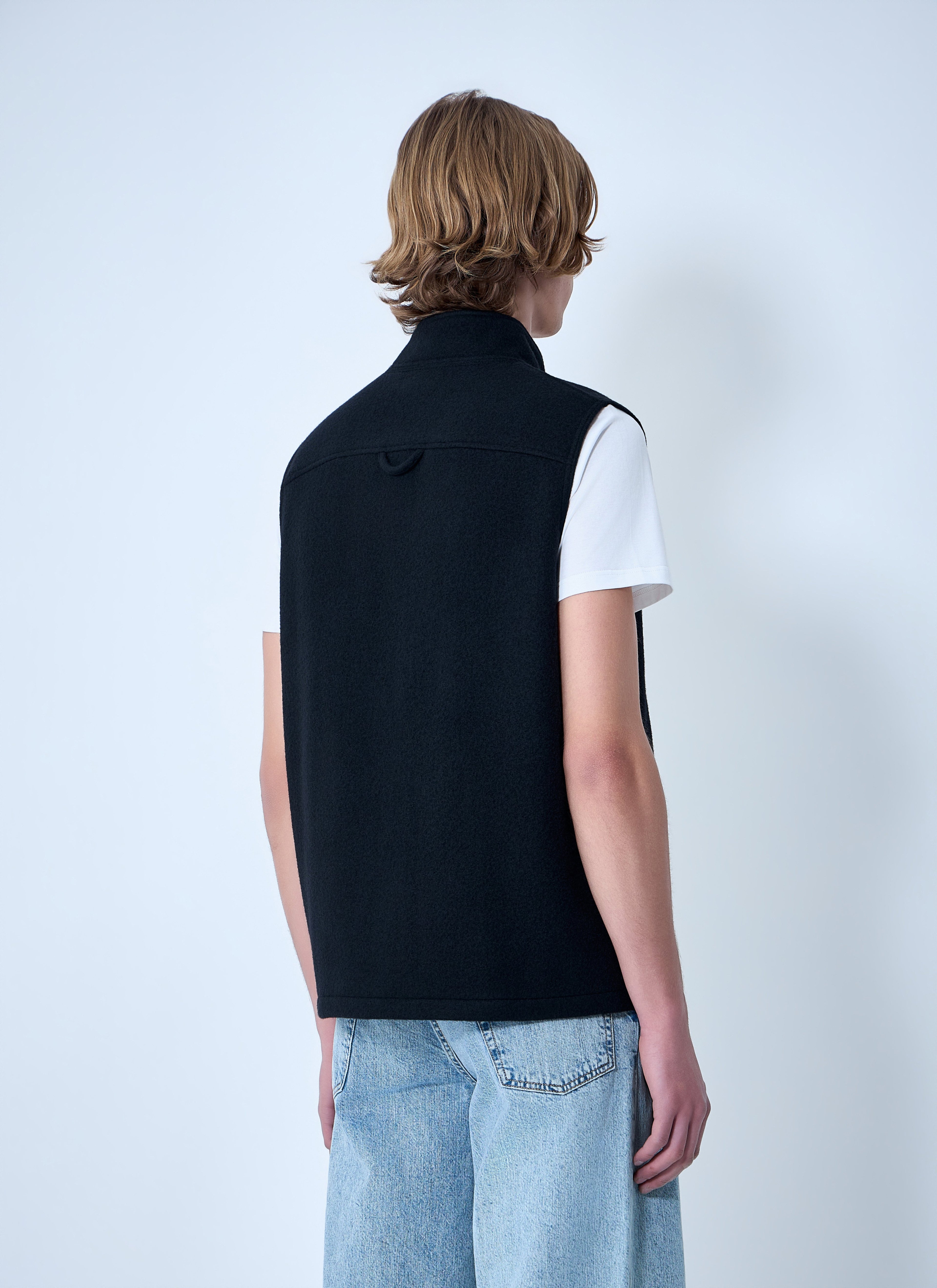 High-Neck Zip Vest