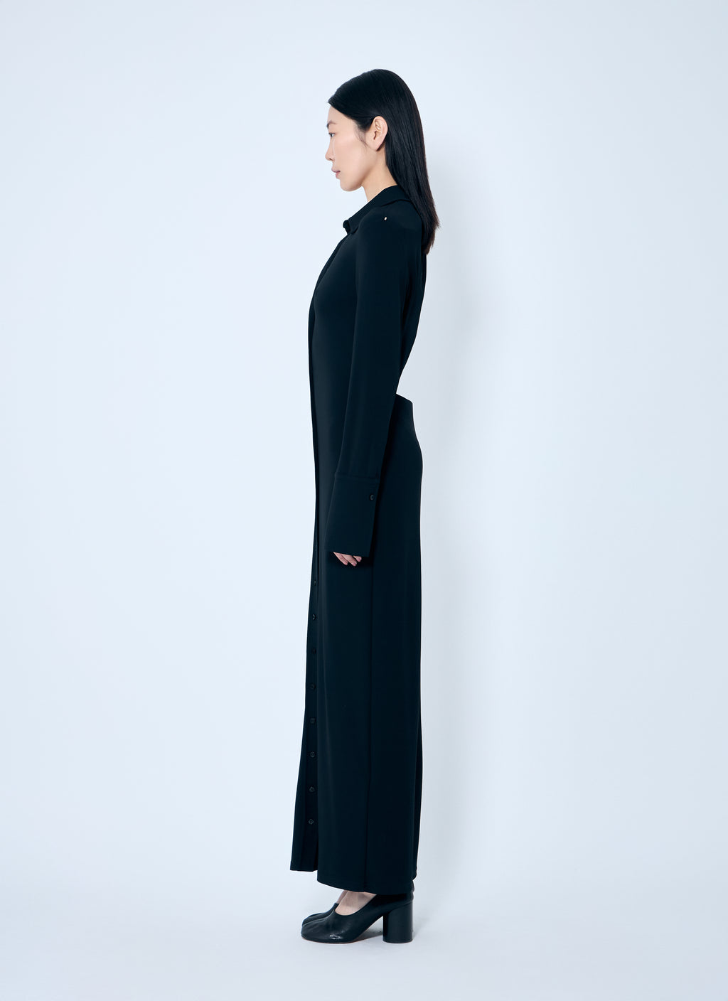 Crepe Jersey Shirt Dress