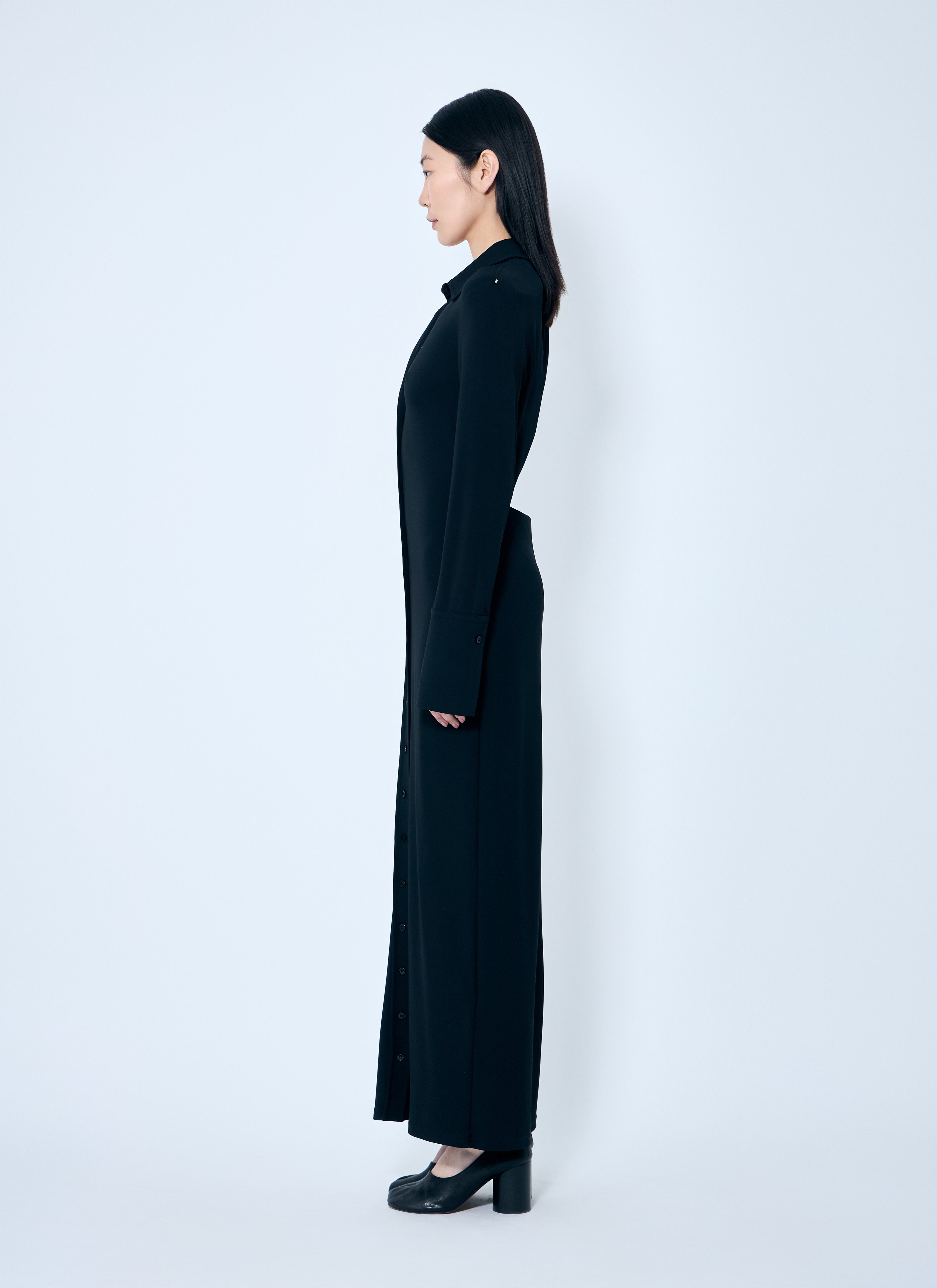 Crepe Jersey Shirt Dress