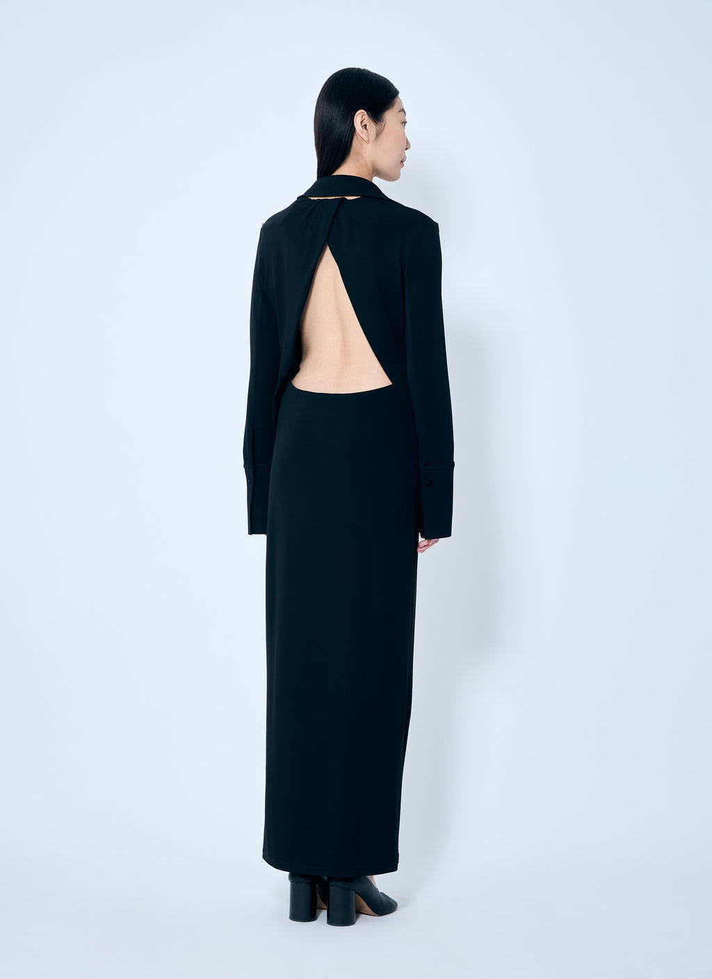 Crepe Jersey Shirt Dress