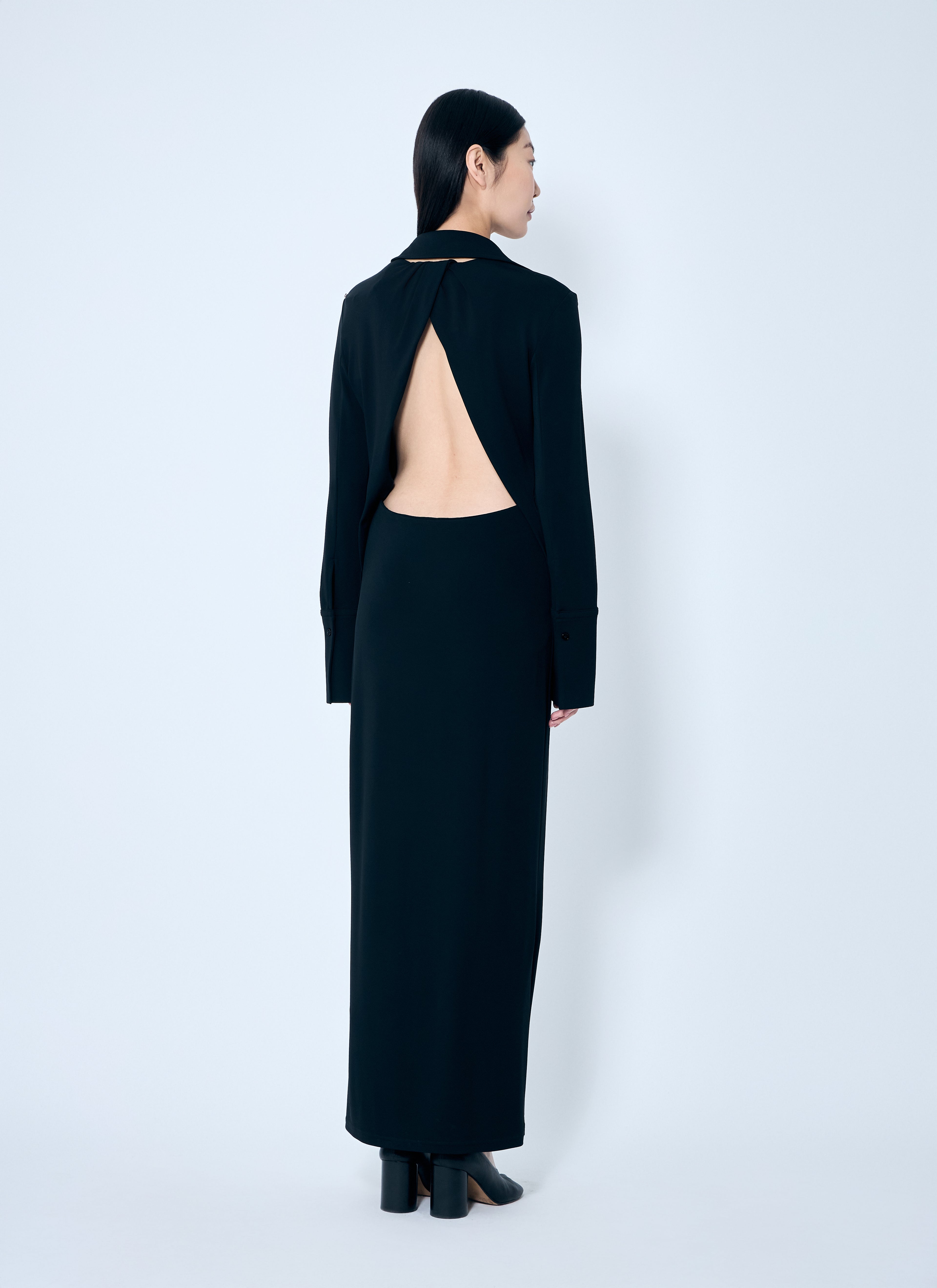 Crepe Jersey Shirt Dress