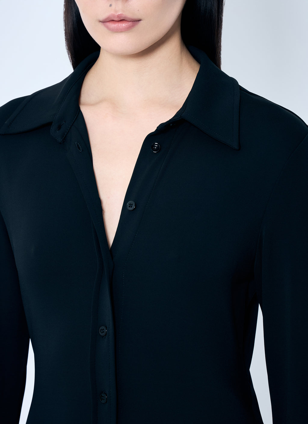 Crepe Jersey Shirt Dress