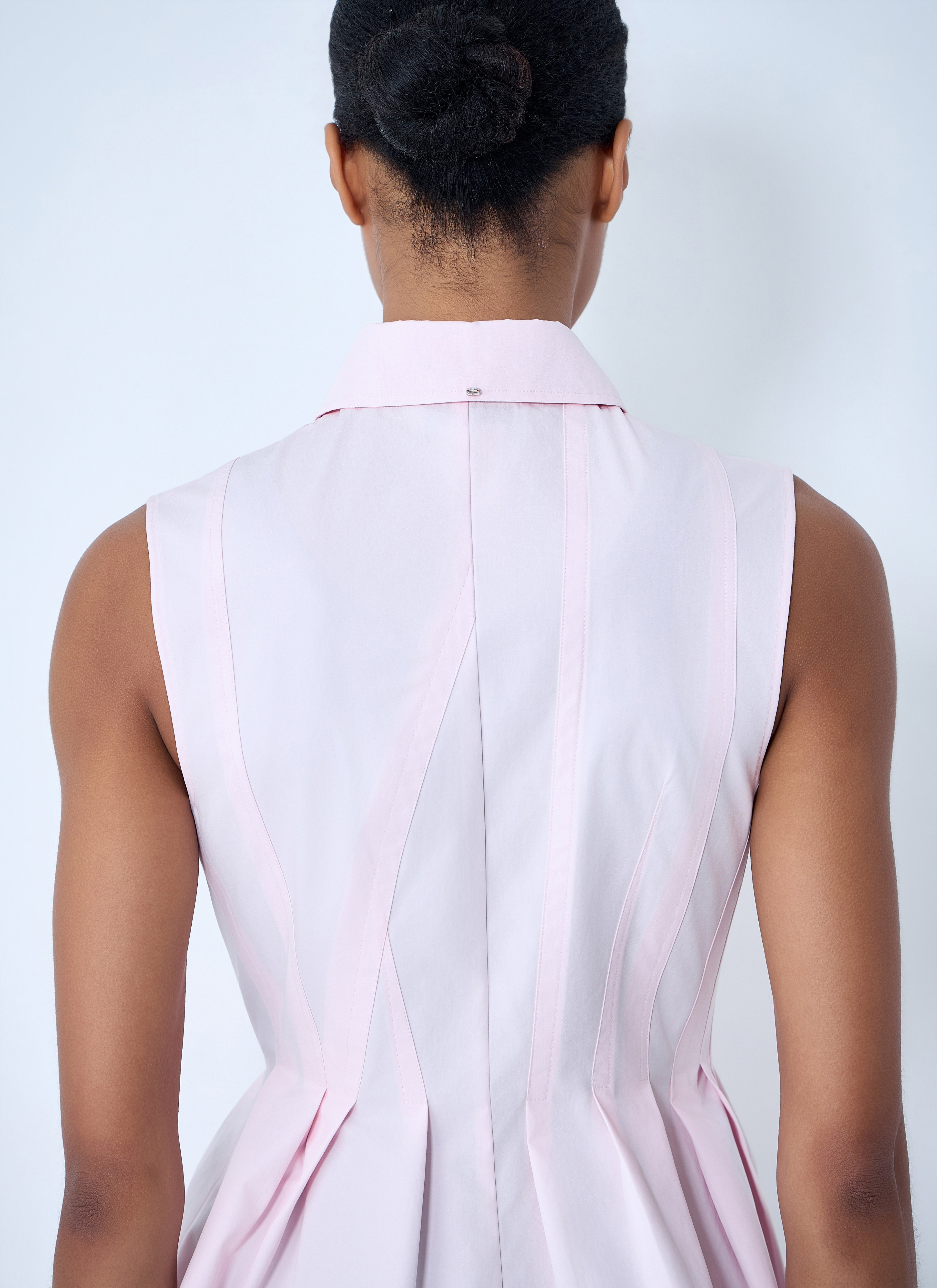 Sleeveless Pleated Blouse